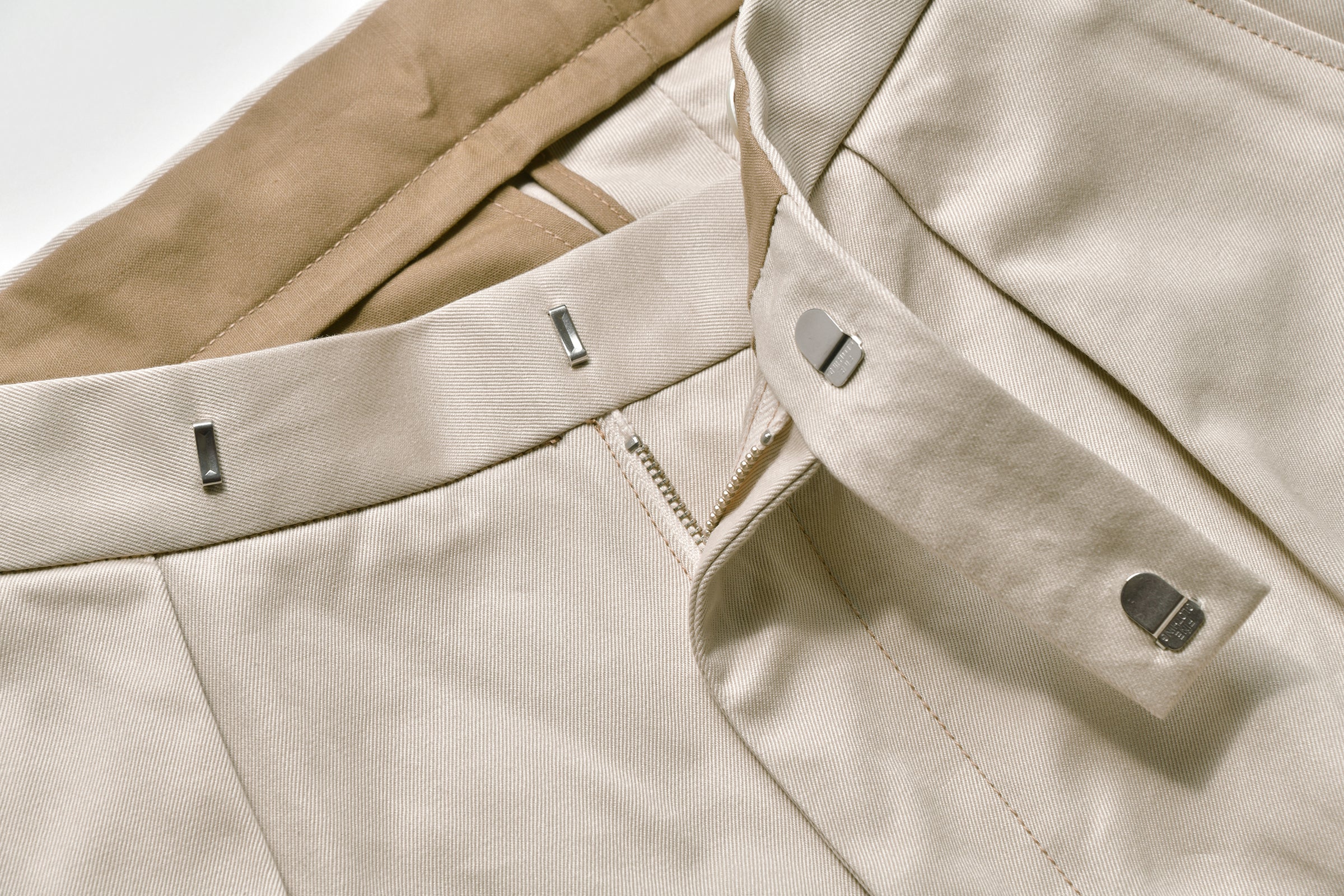 1950s COTTON CHINO TROUSERS / BEIGE - Image 6