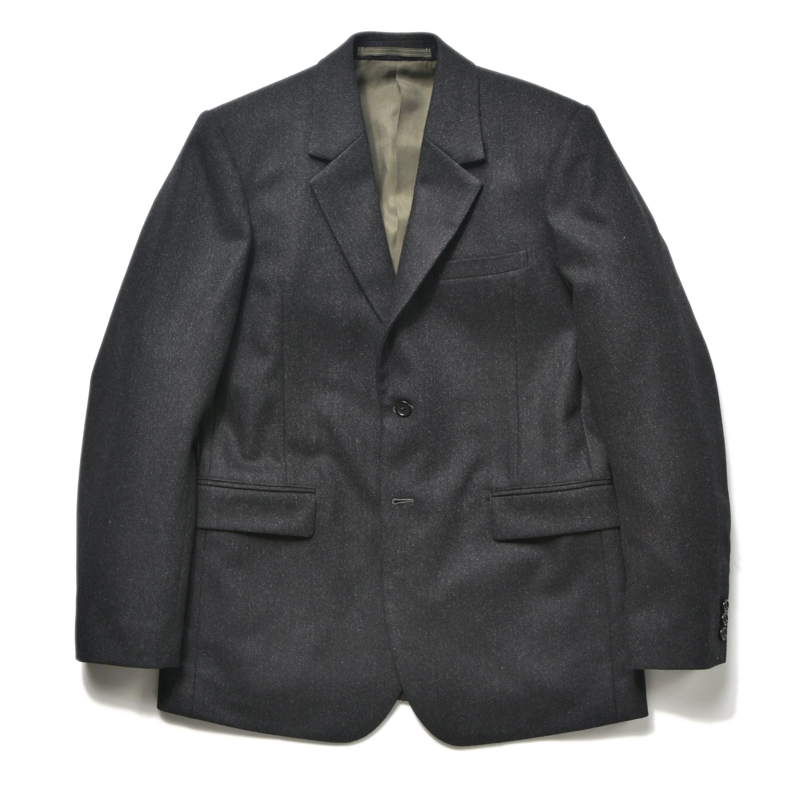 1950s WOOL SPORTS COAT / CHARCOAL - Image 2