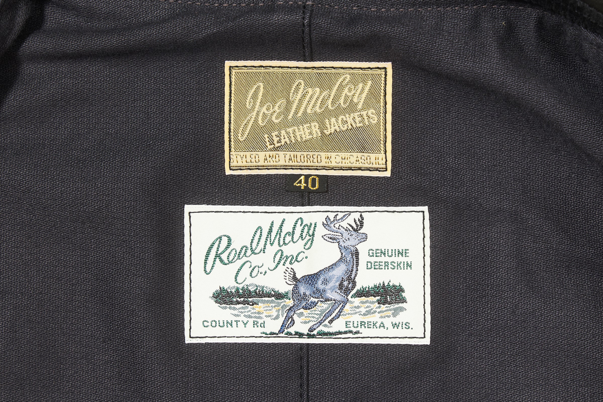 30s LEATHER SPORTS JACKET / FREEMAN (DEERSKIN) - Image 4