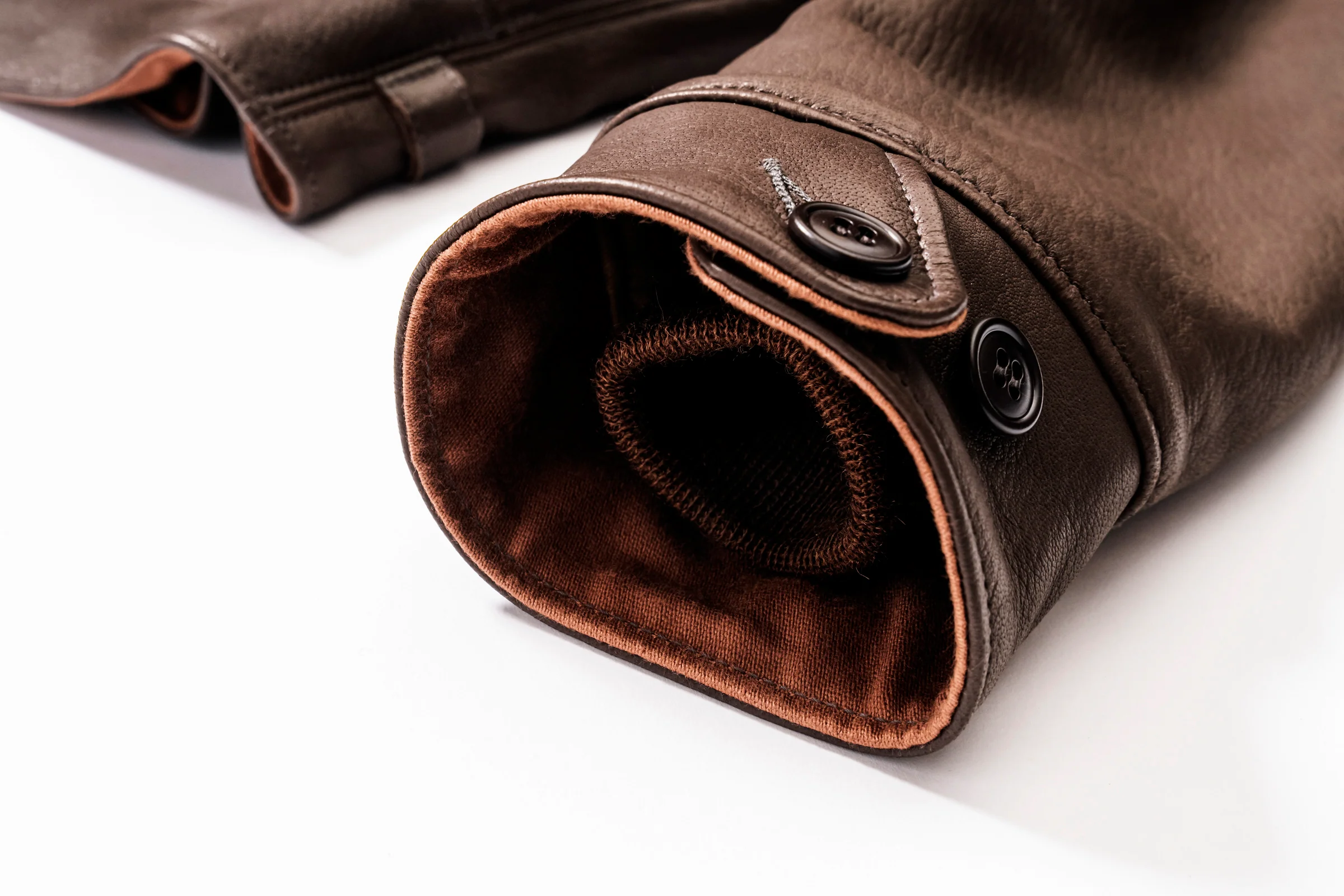 30s LEATHER SPORTS JACKET / FREEMAN (DEERSKIN) - Image 7