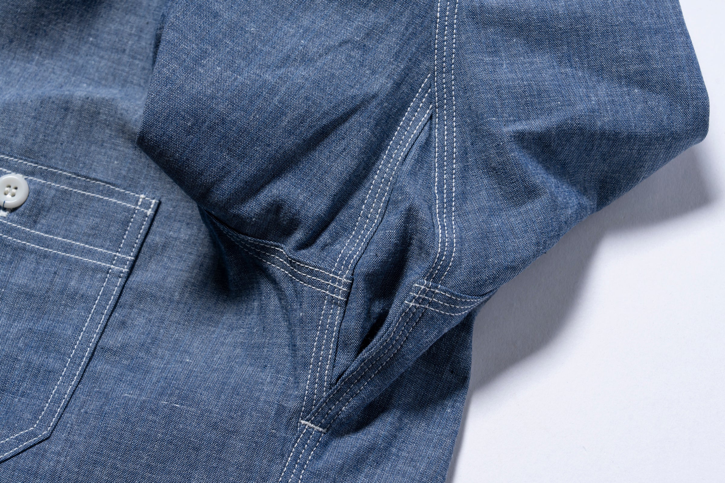 8HU CHAMBRAY SERVICEMAN WORK SHIRT - Image 7