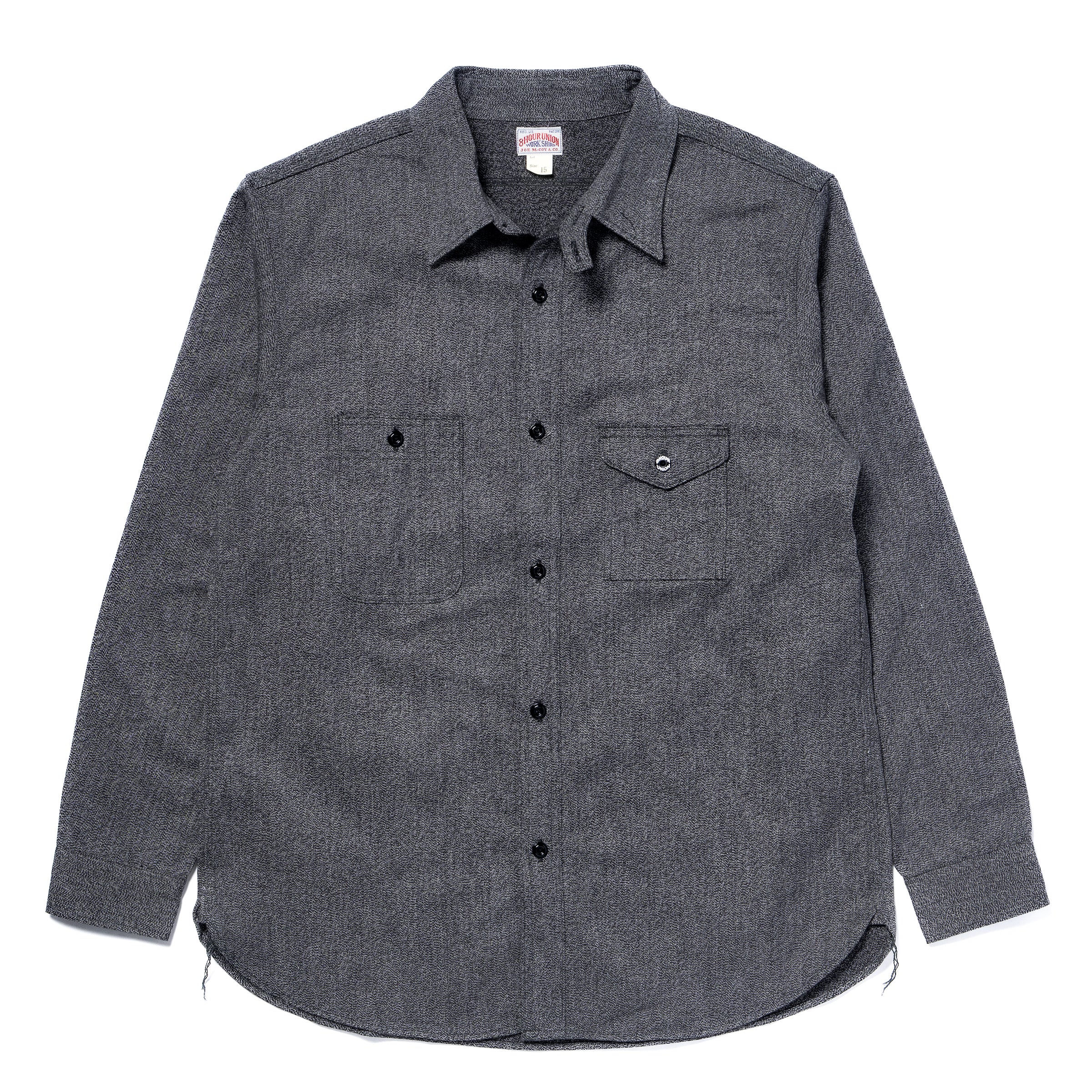 8HU CIGARETTE POCKET MOCK-TWIST CHAMBRAY WORK SHIRT - Image 2