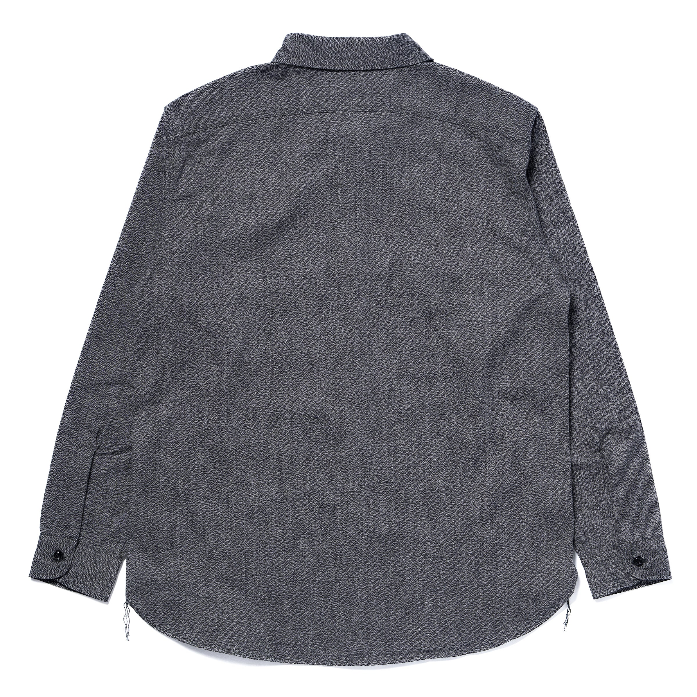 8HU CIGARETTE POCKET MOCK-TWIST CHAMBRAY WORK SHIRT - Image 3