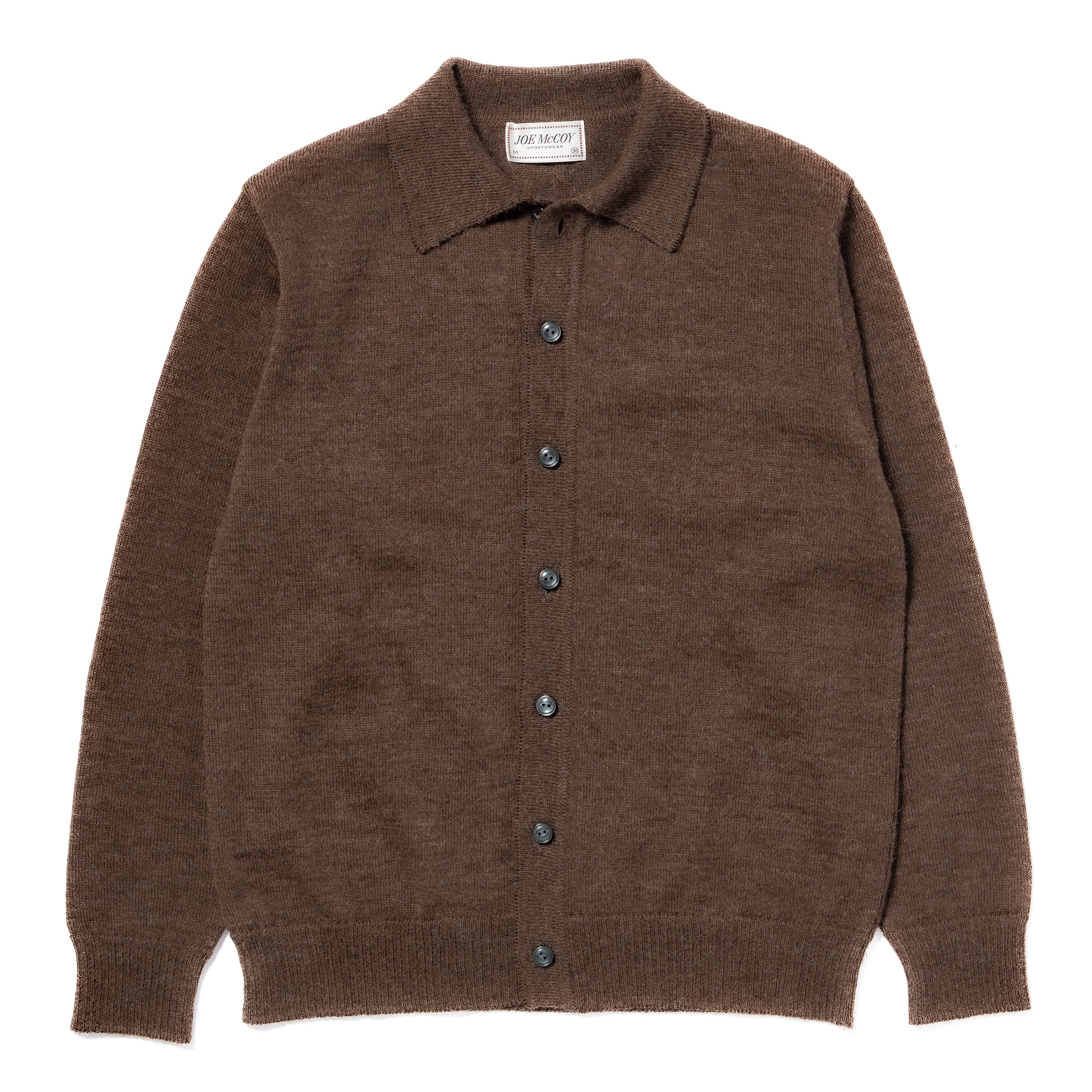 ALPACA COLLAR KNIT CARDIGAN
