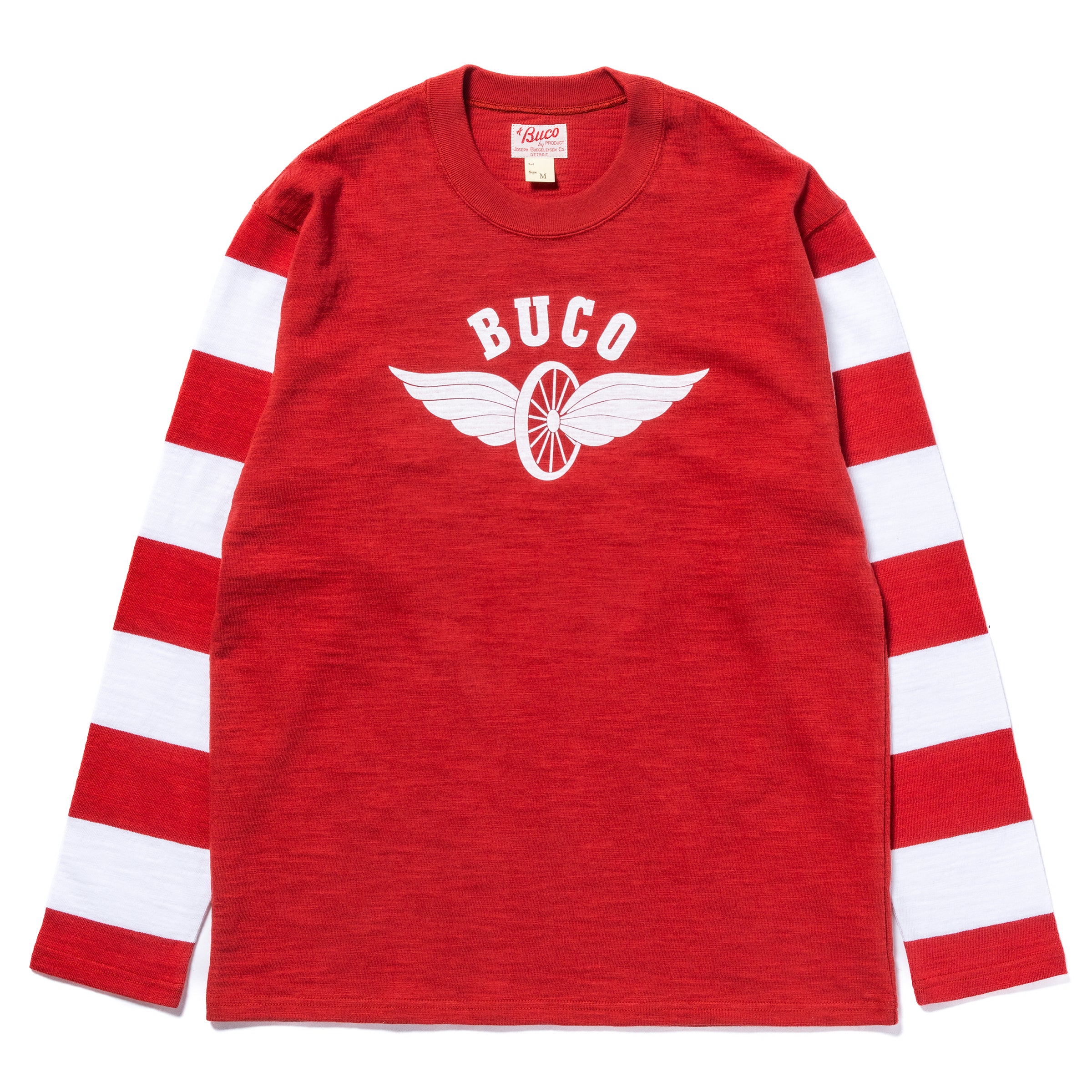 BUCO STRIPED SLEEVE TEE / FLYING WHEEL - Image 2