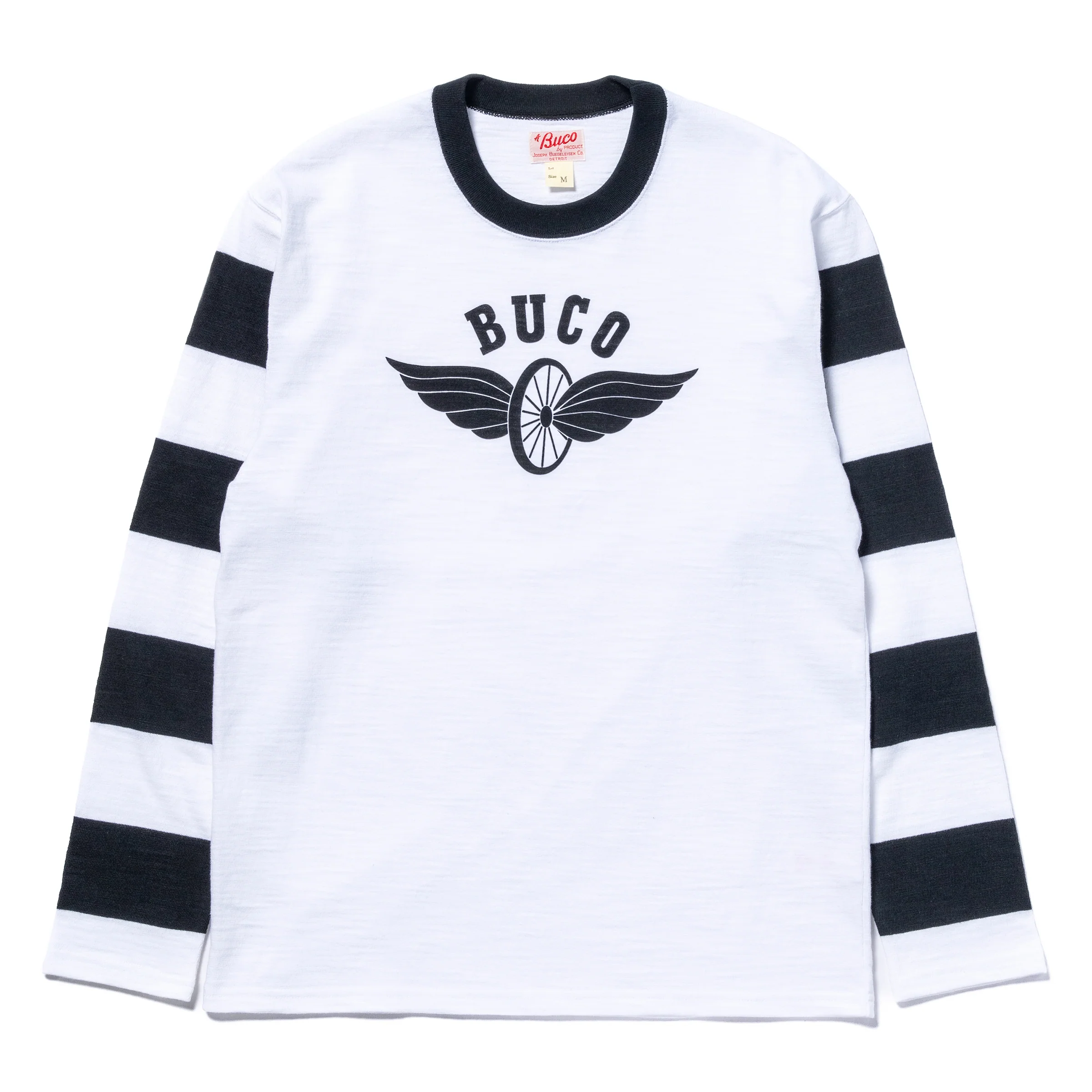 BUCO STRIPED SLEEVE TEE / FLYING WHEEL - Image 2