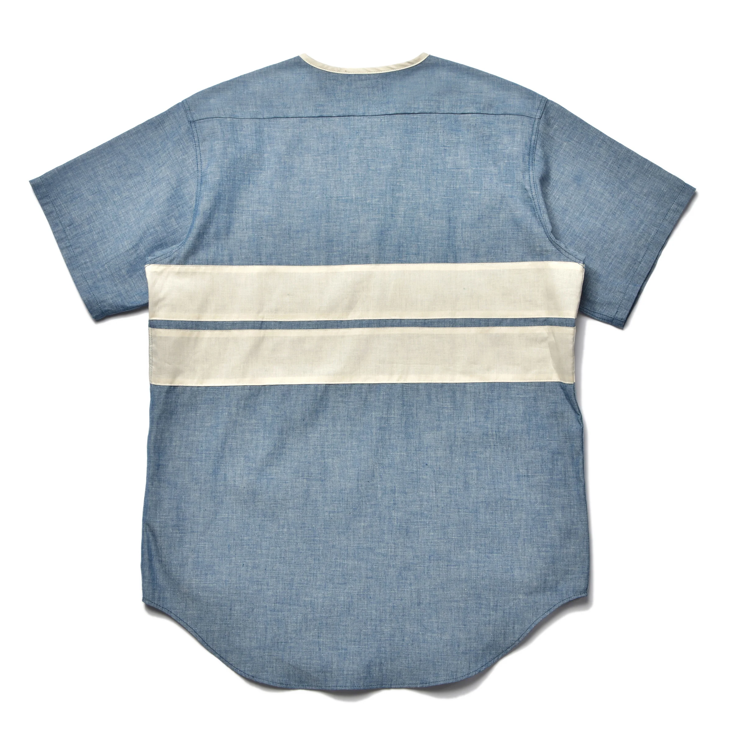 CHAMBRAY PULLOVER STRIPE SUMMER SHIRT - Image 3