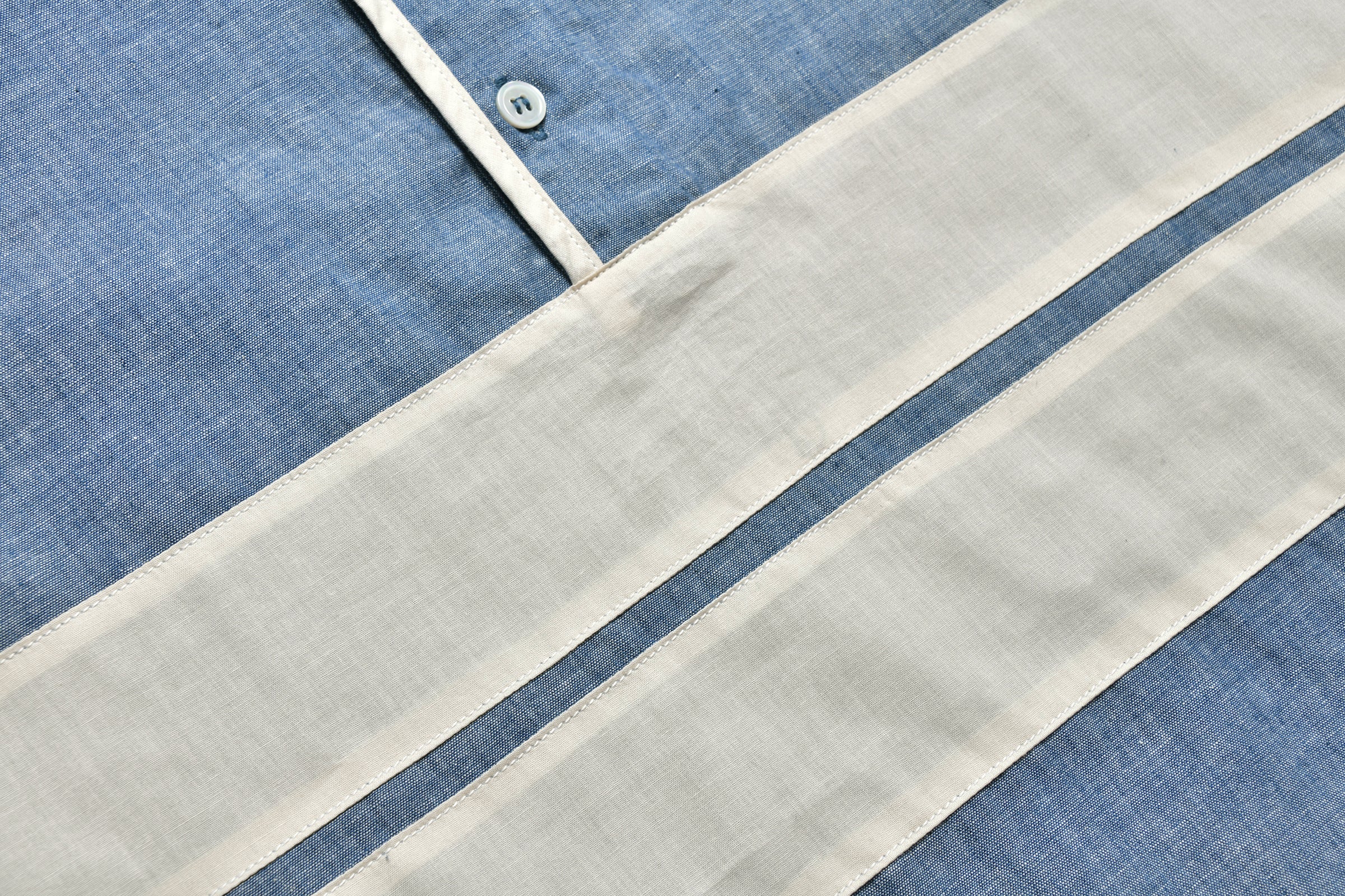 CHAMBRAY PULLOVER STRIPE SUMMER SHIRT - Image 6