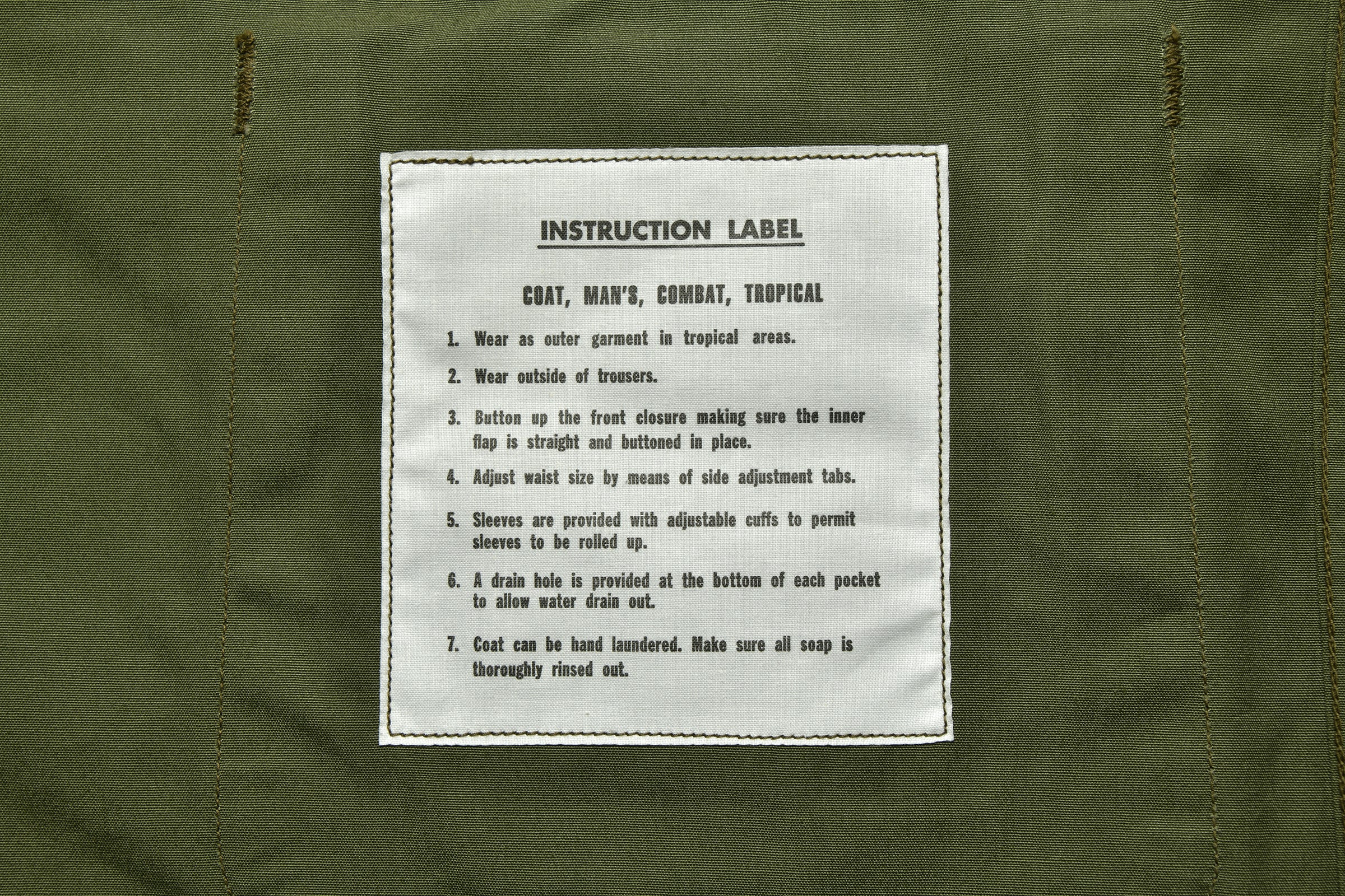 COAT, MAN'S, COMBAT, TROPICAL - Image 5