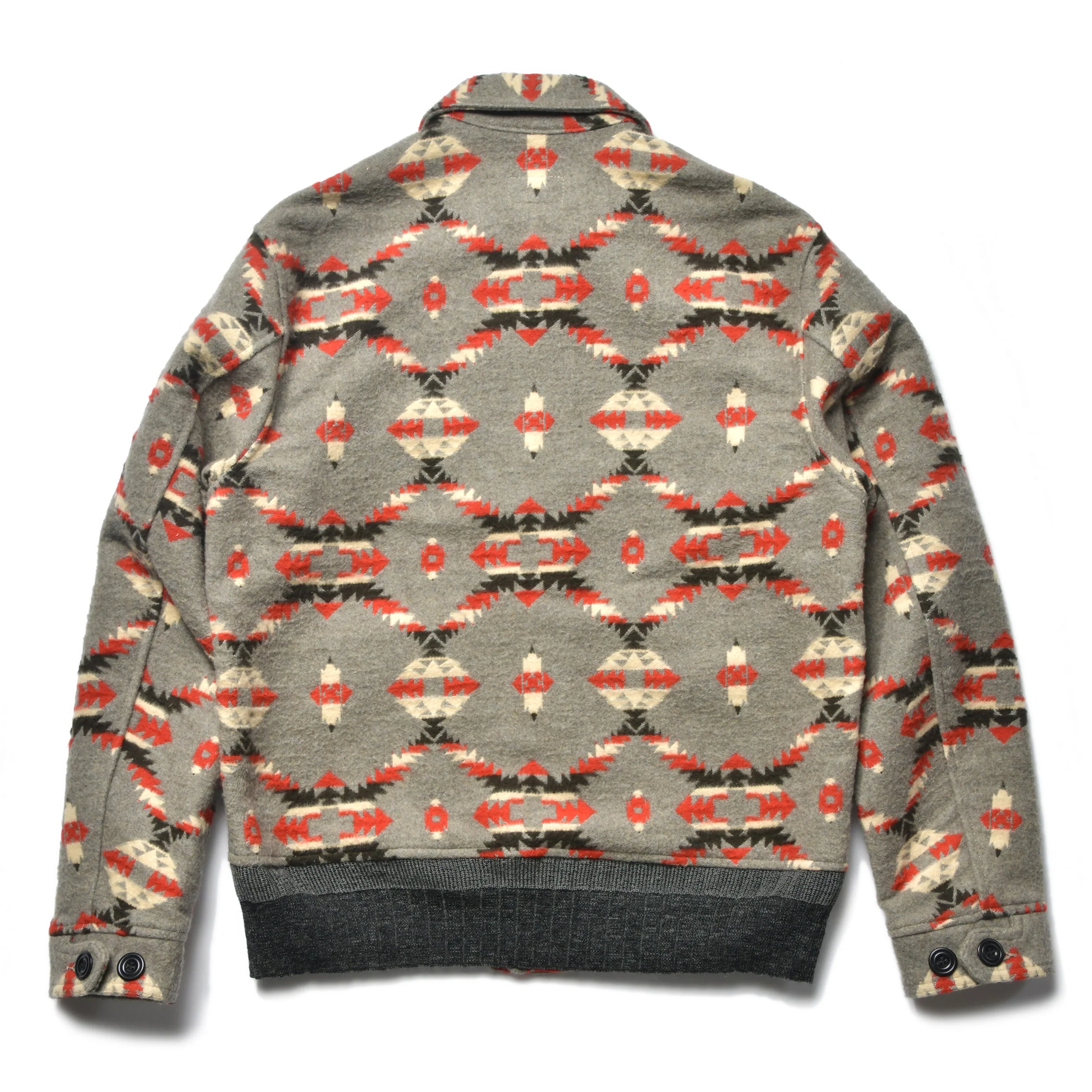 COTTON JACQUARD BLANKET JACKET - Image 3
