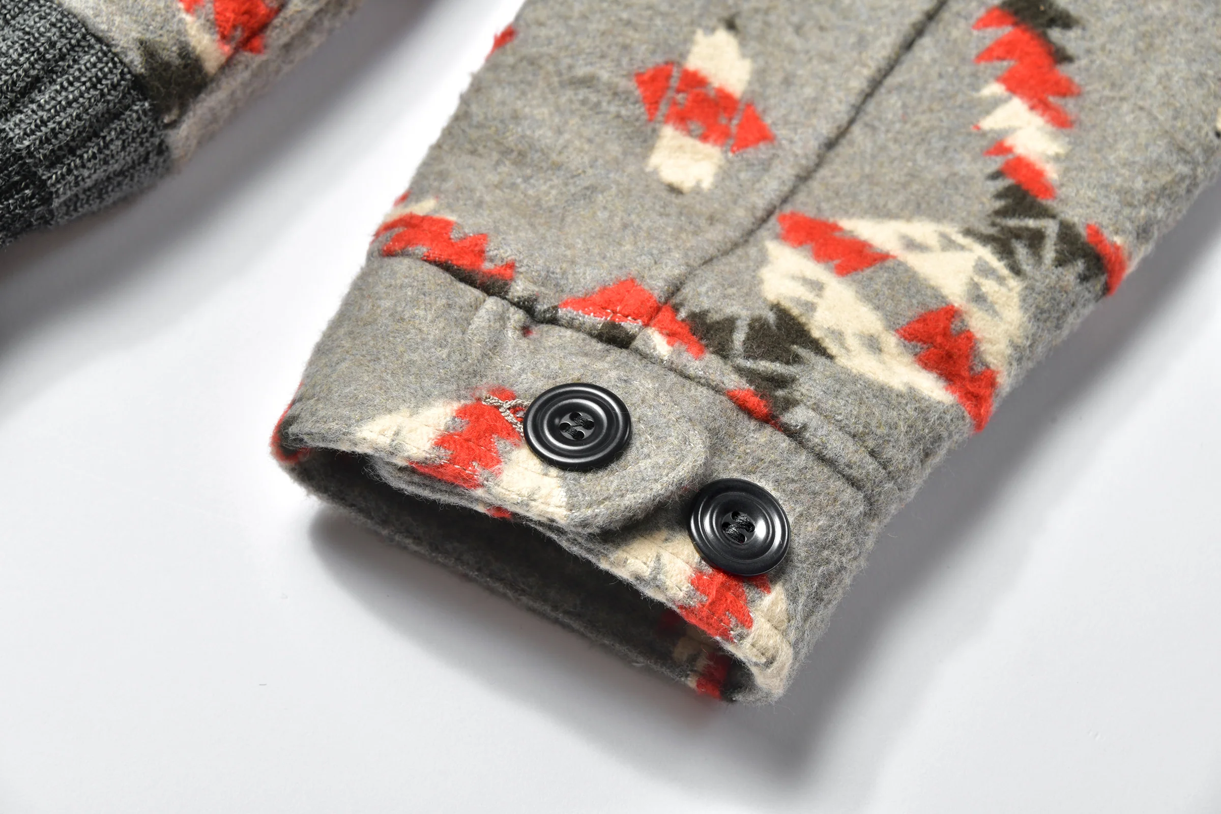 COTTON JACQUARD BLANKET JACKET - Image 7