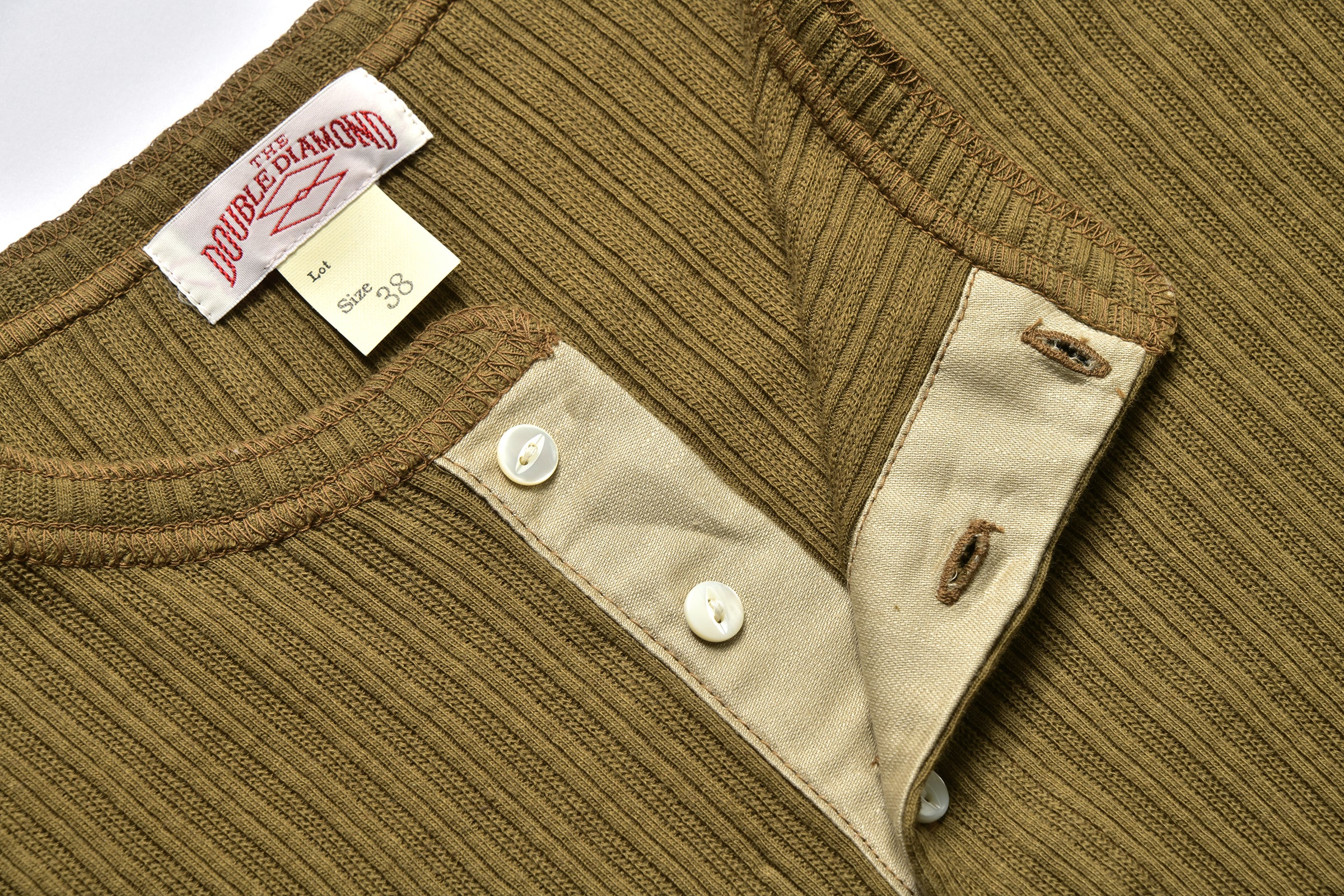 DOUBLE DIAMOND EYELET HENLEY UNDERSHIRT - Image 5
