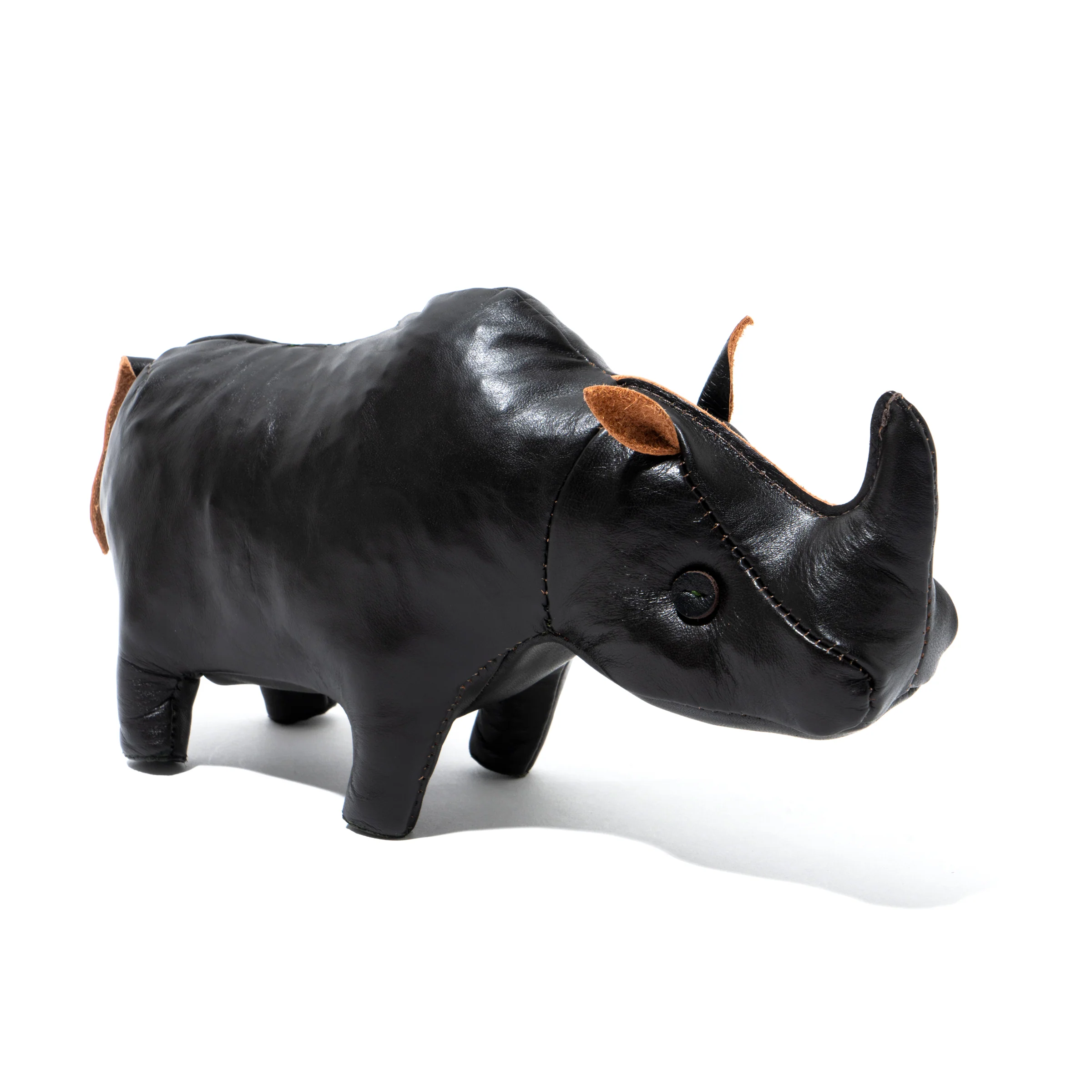 HANDCRAFTED HORSEHIDE ANIMALS - RHINO - Image 2