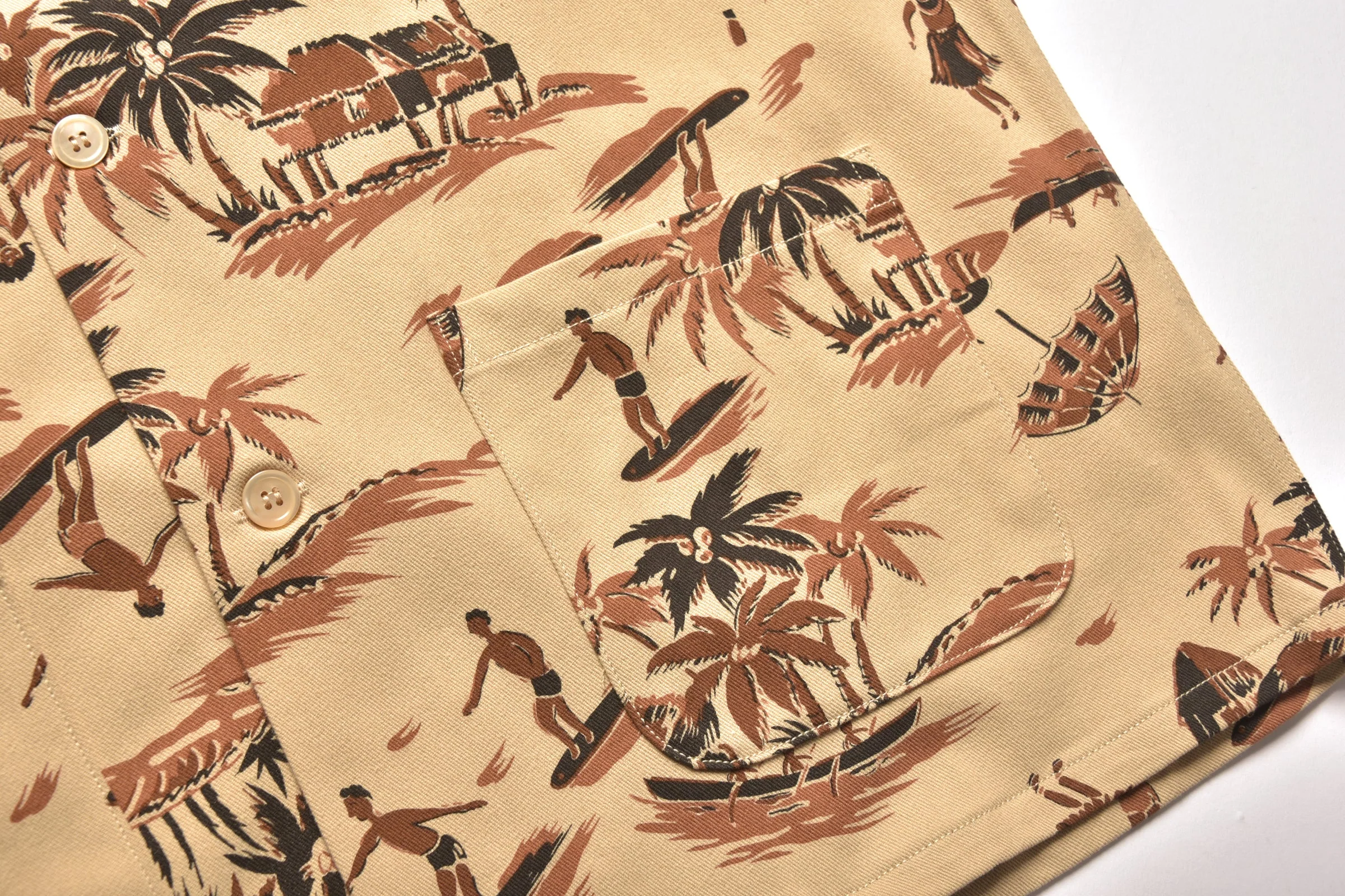 OPEN COLLAR RESORT S/S SHIRT / PALM TREE - Image 5