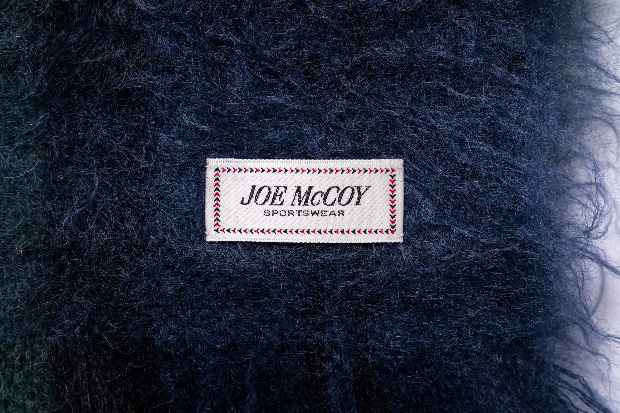 PLAID PATTERN MOHAIR SCARF - Image 3