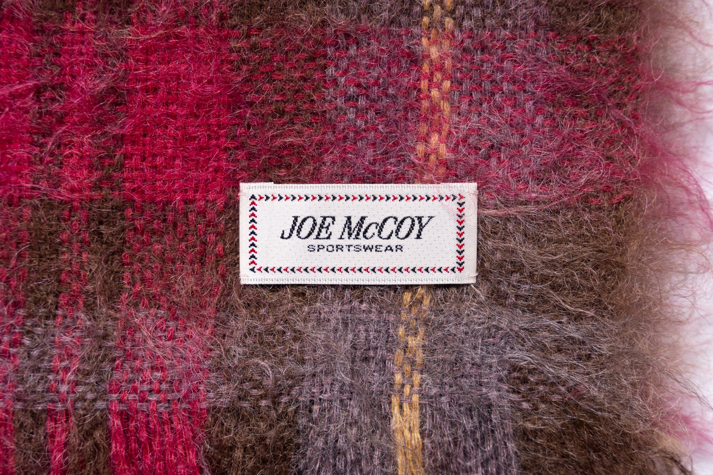 PLAID PATTERN MOHAIR SCARF - Image 3