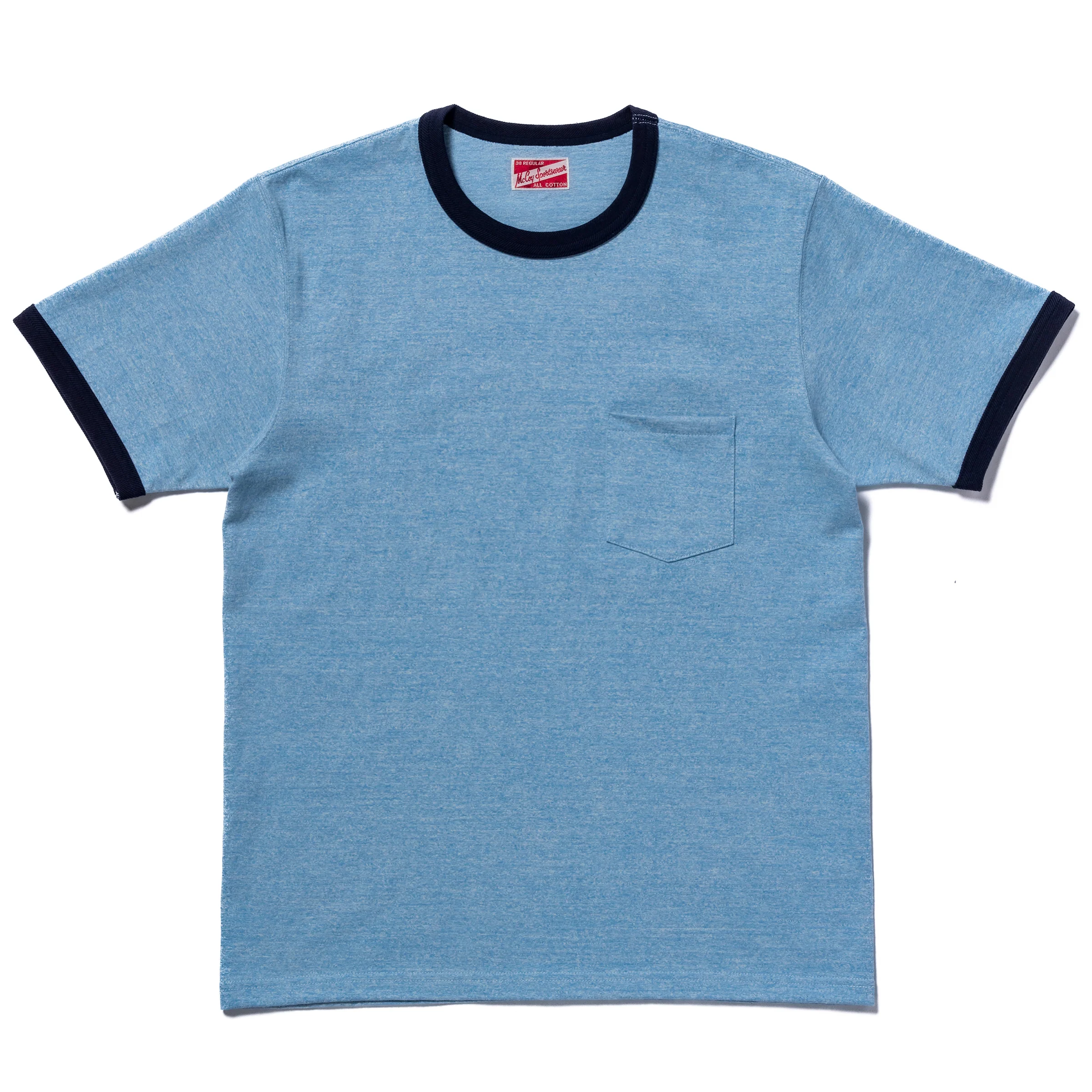 POCKET TEE / HEATHER COLOR, RINGER - Image 2