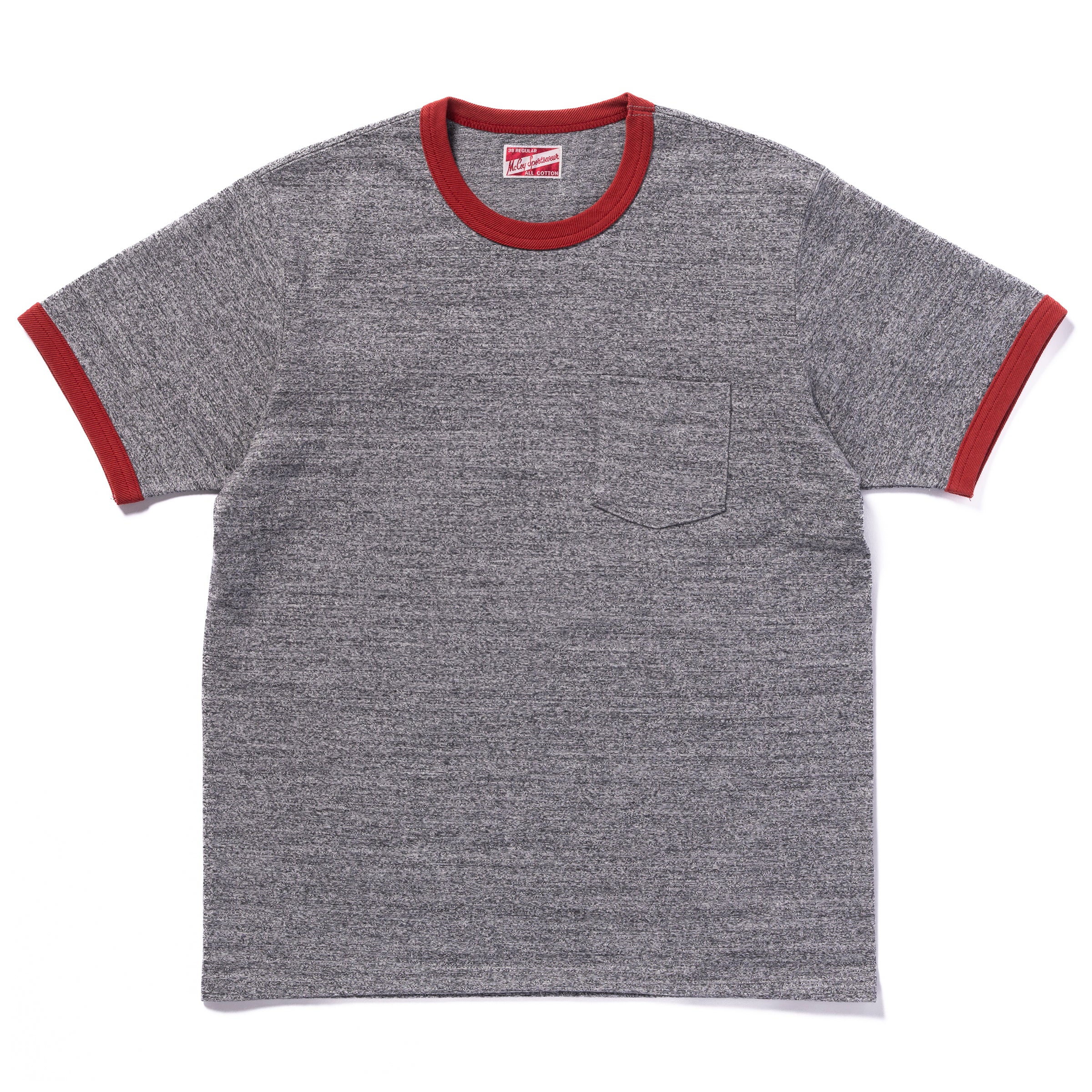 POCKET TEE / HEATHER GRAY, RINGER - Image 2