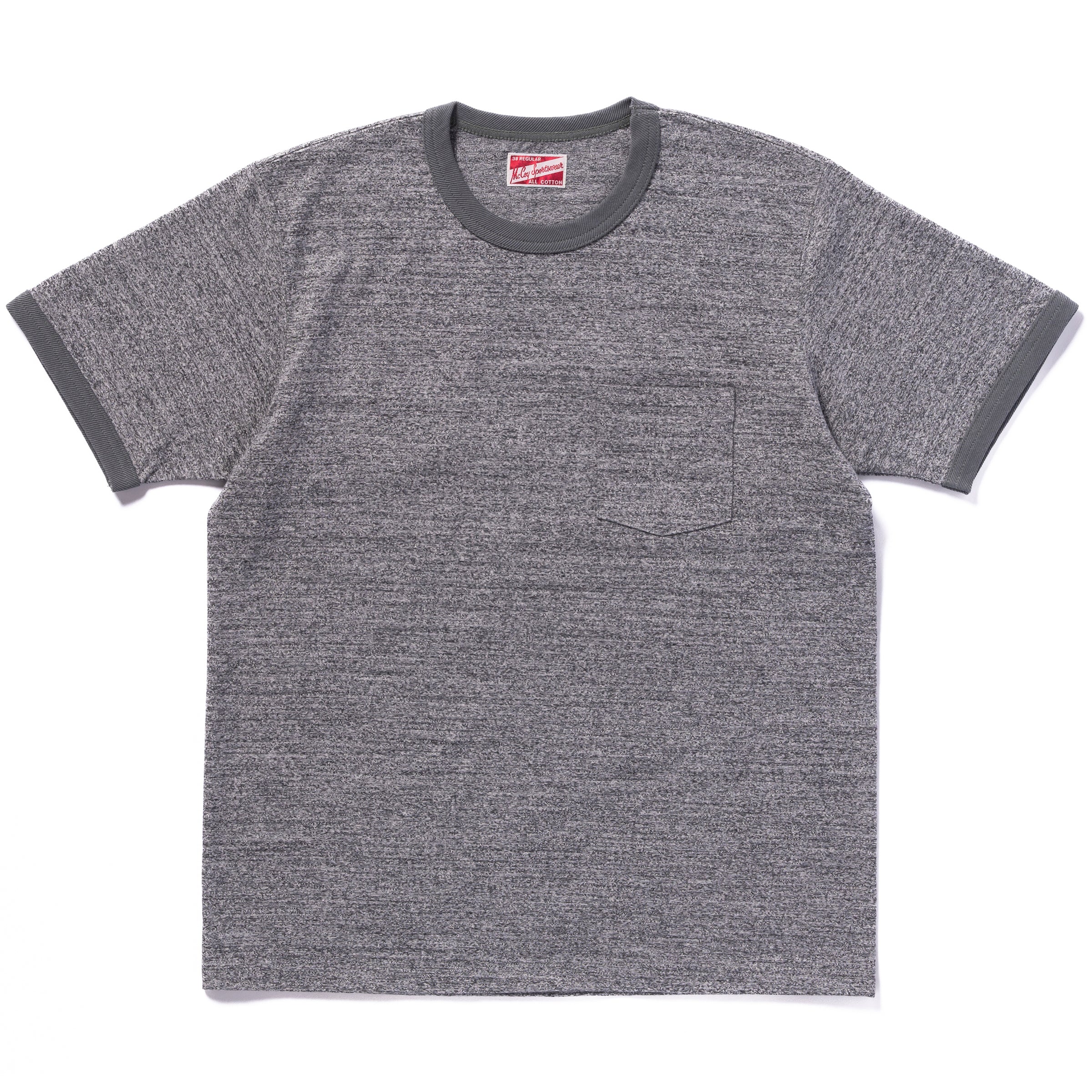 POCKET TEE / HEATHER GRAY, RINGER - Image 2