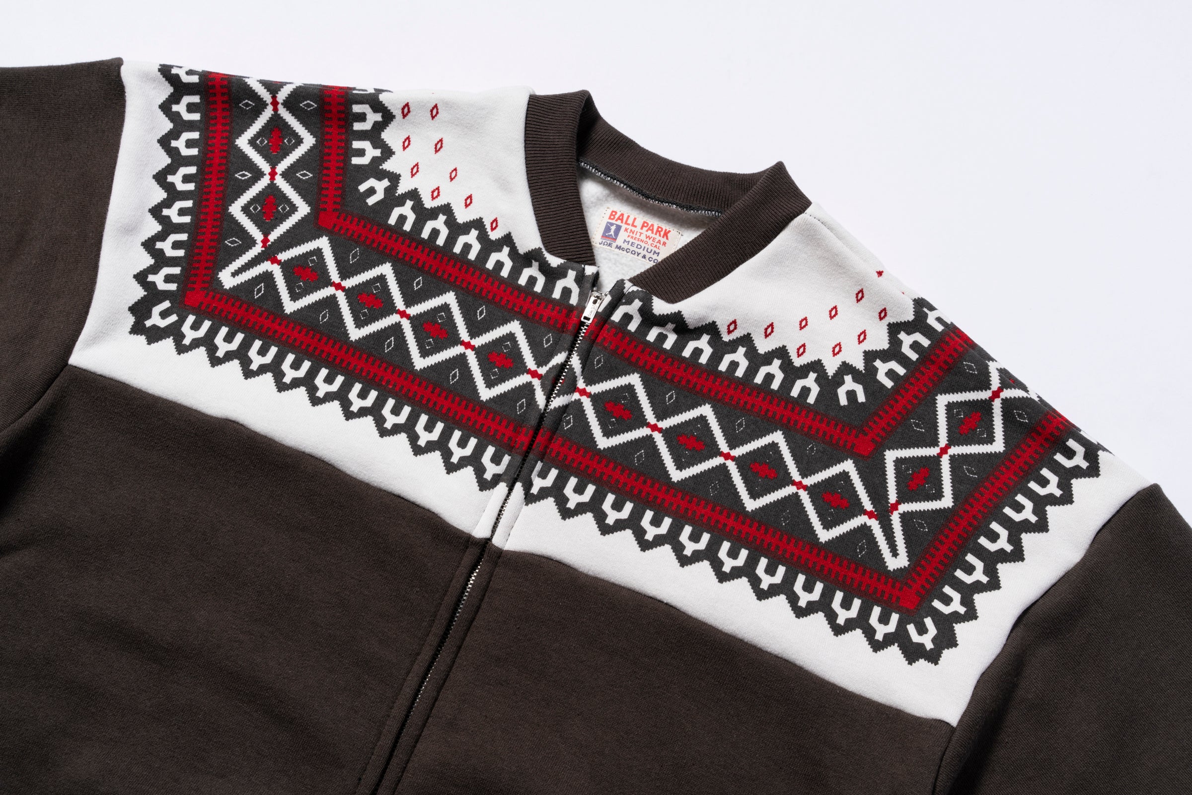 PRINTED SNOW PATTERN F/Z SWEATSHIRT - Image 6