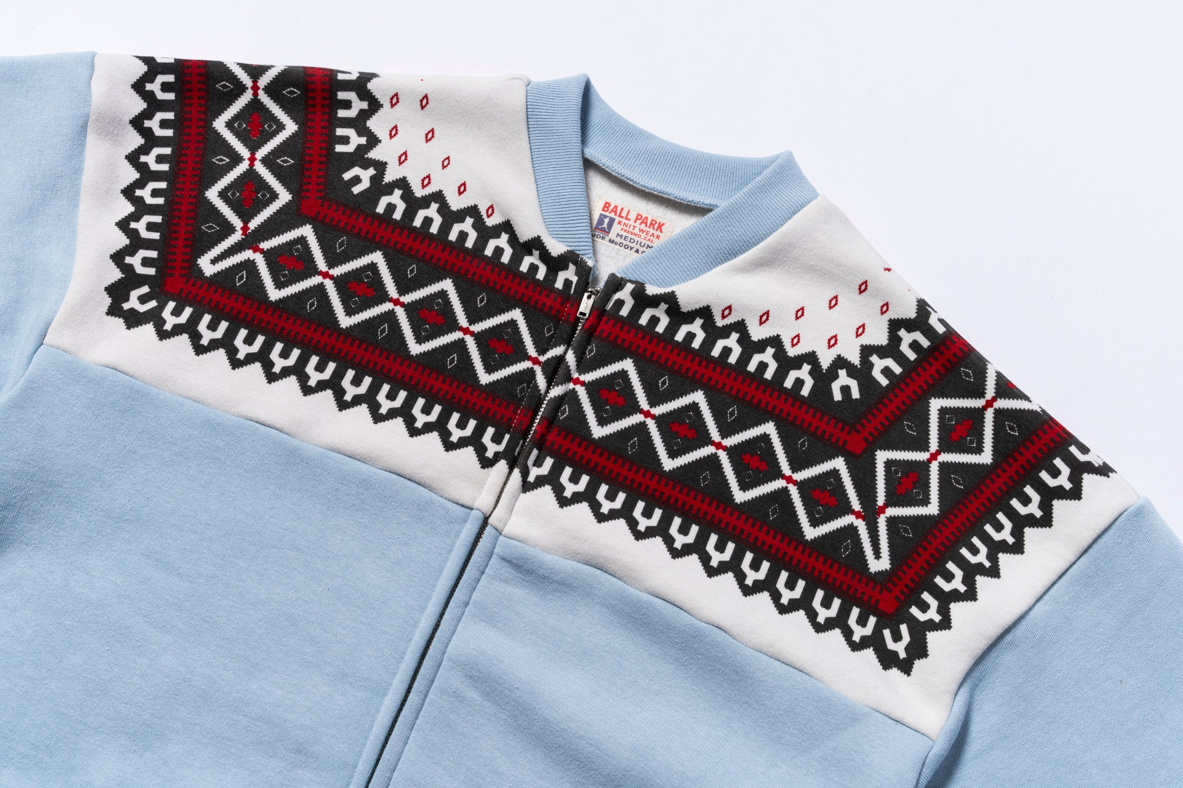 PRINTED SNOW PATTERN F/Z SWEATSHIRT - Image 6