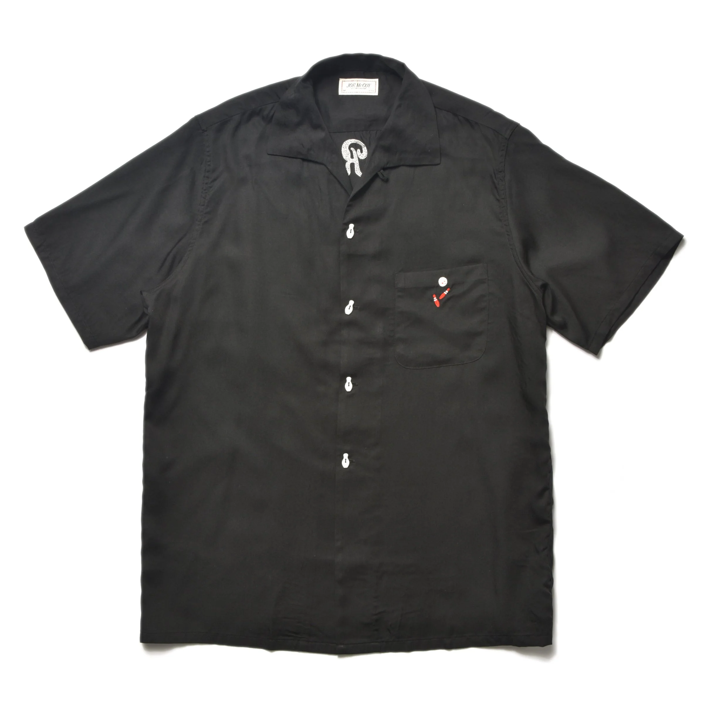RAYON BOWLING SHIRT  / JOLLY ROGER - Image 3