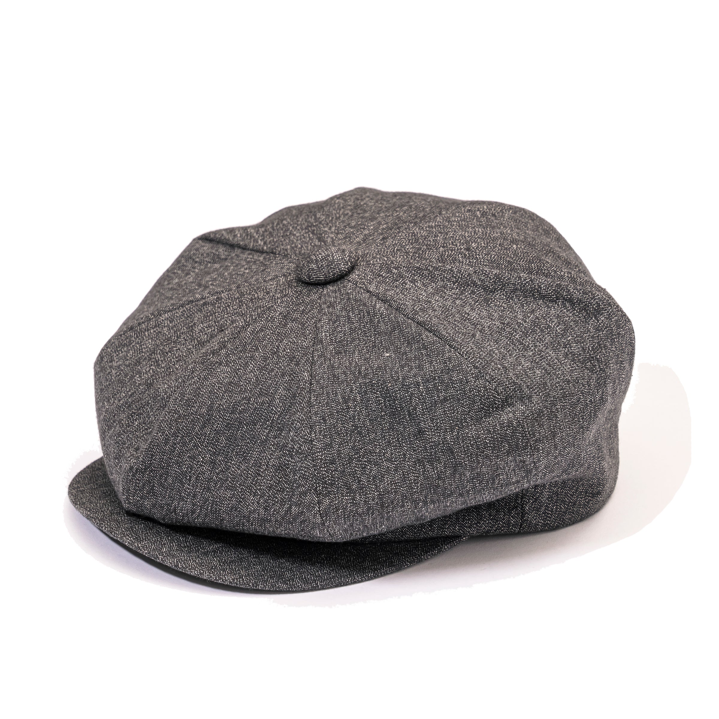 SALT AND PEPPER CHAMBRAY NEWSBOY CAP - Image 2