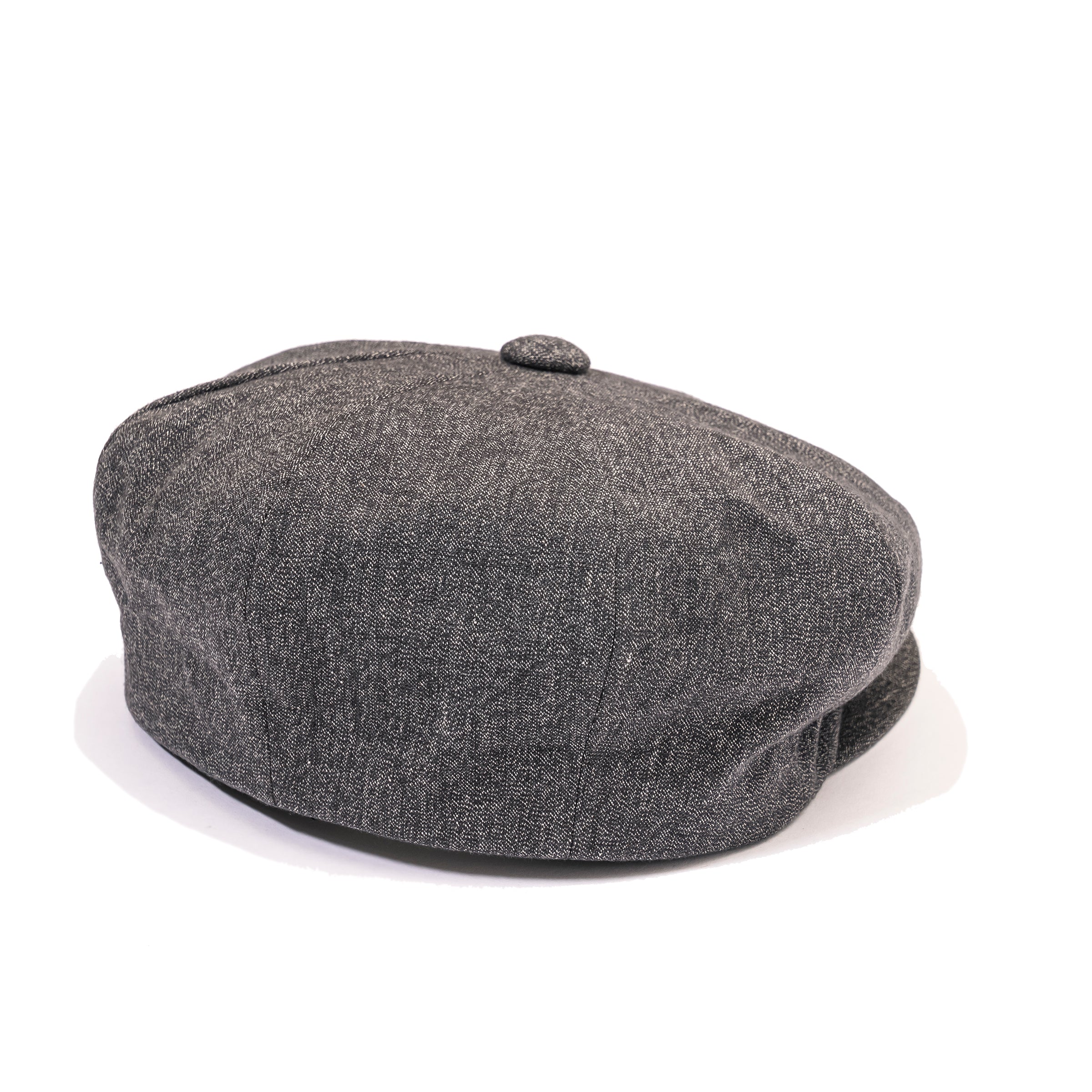 SALT AND PEPPER CHAMBRAY NEWSBOY CAP - Image 3