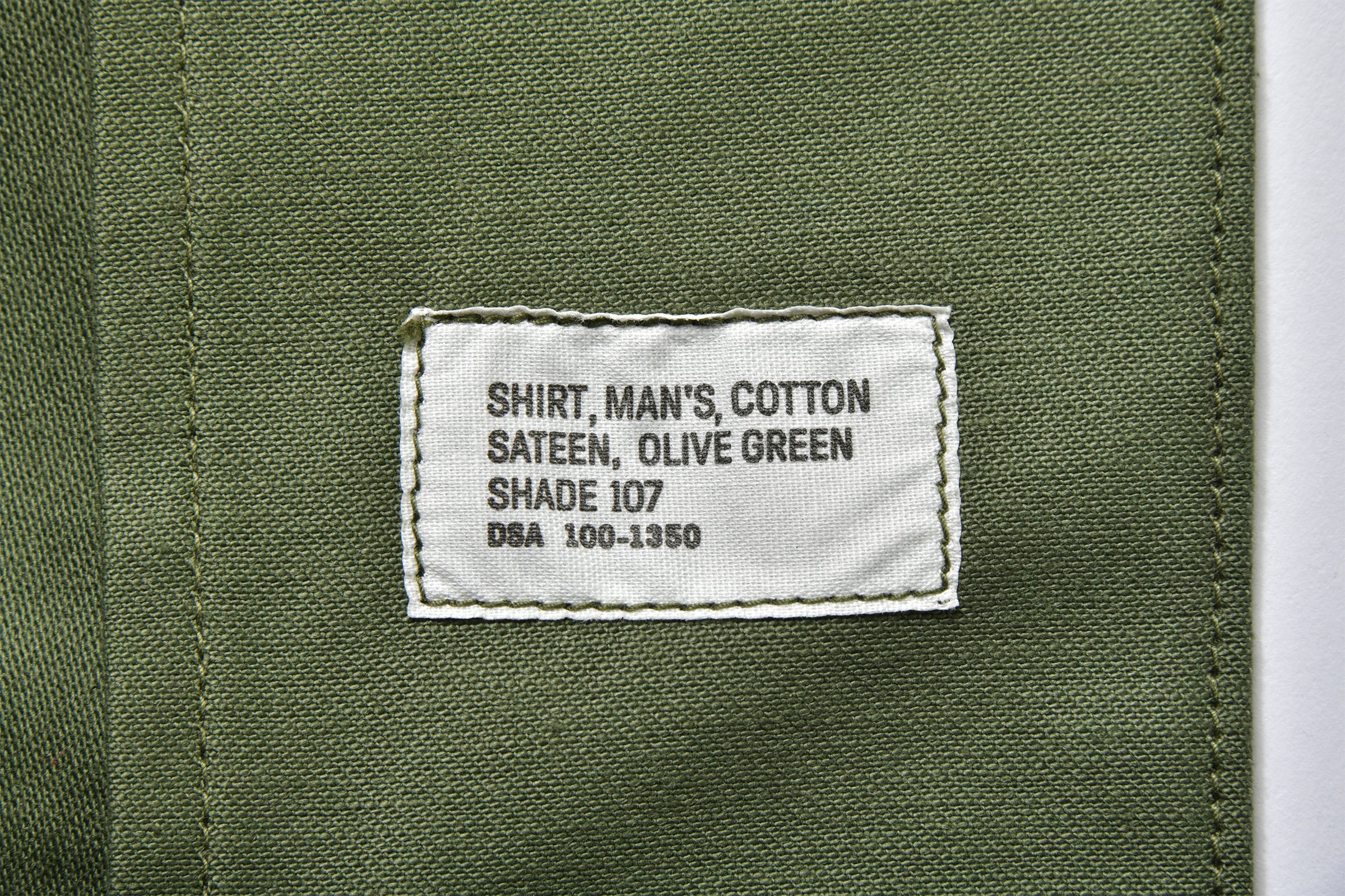 SHIRT, MAN'S, COTTON SATEEN, OG-107 - Image 3
