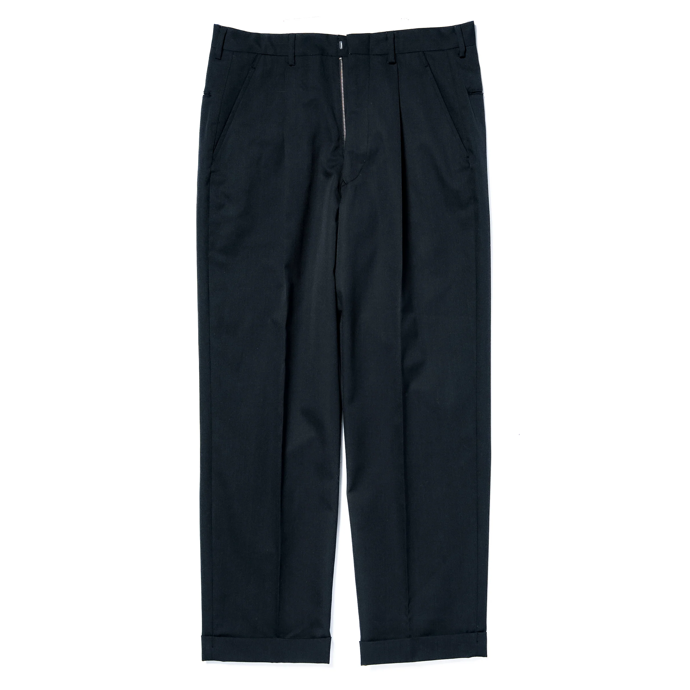 SINGLE-PLEAT WOOL TROUSERS - Image 2