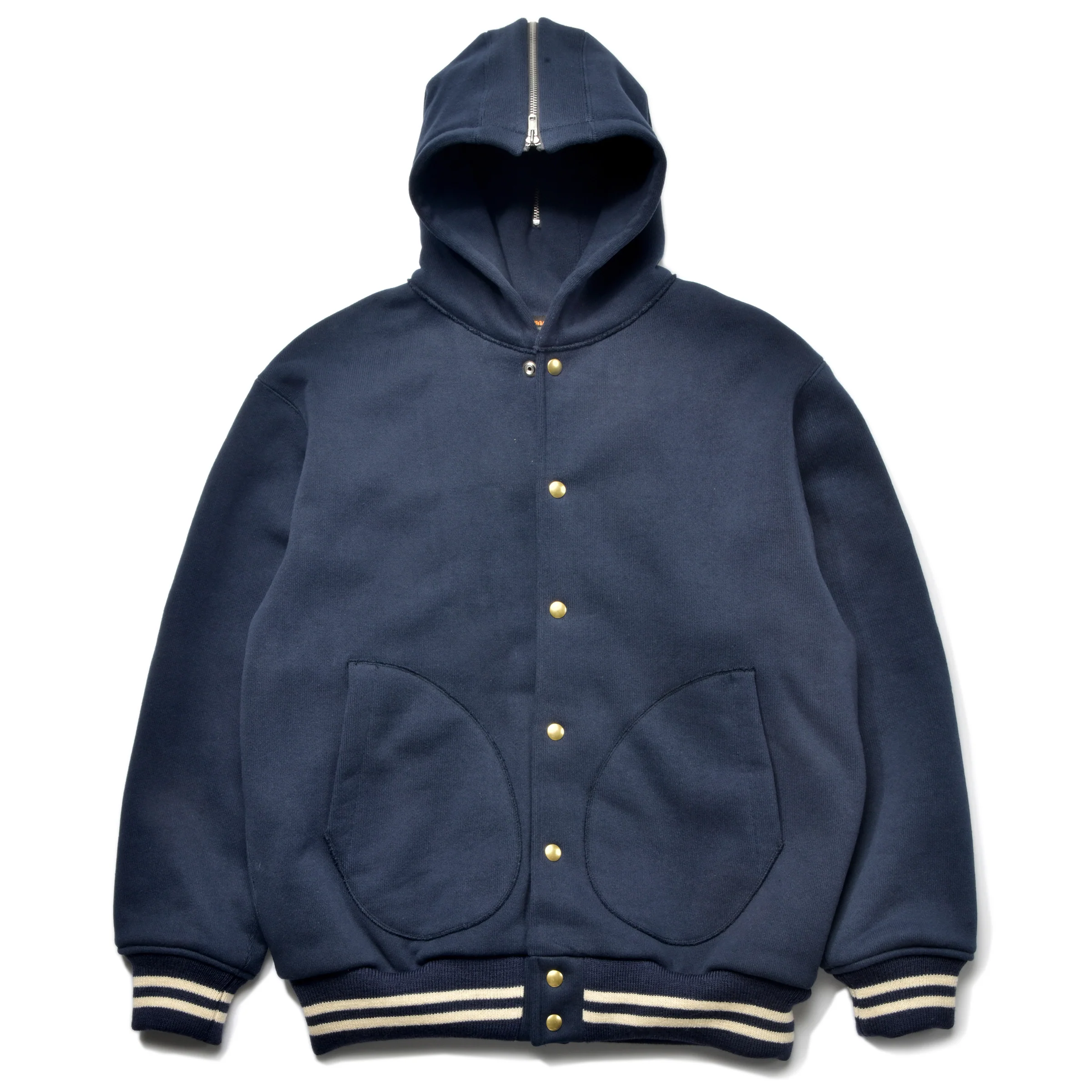 SNAP BUTTON HOODED SWEATSHIRT