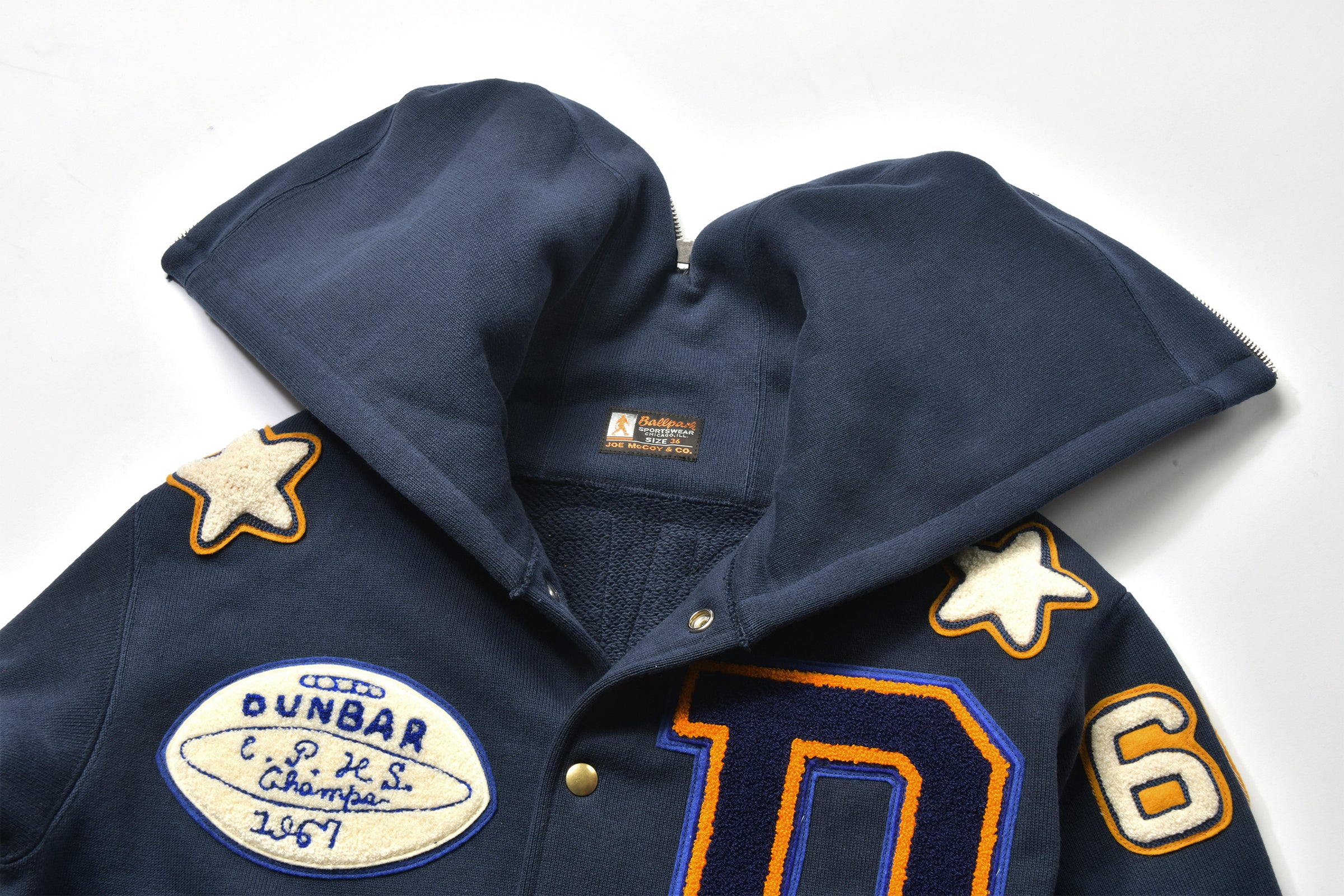 SNAP BUTTON HOODED SWEATSHIRT / DUNBAR - Image 5