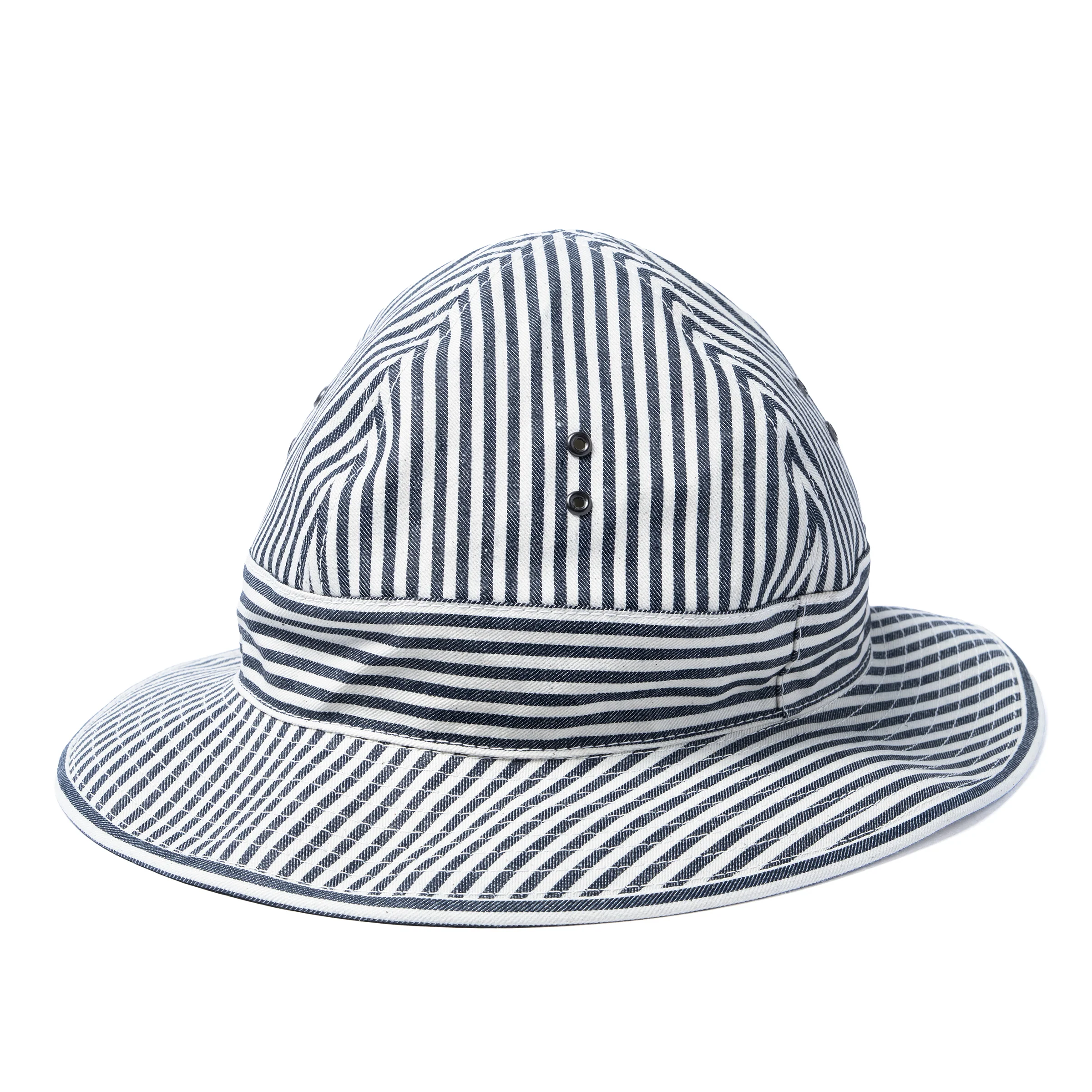 STRIPED DUNGAREE DAISY-MAE HAT