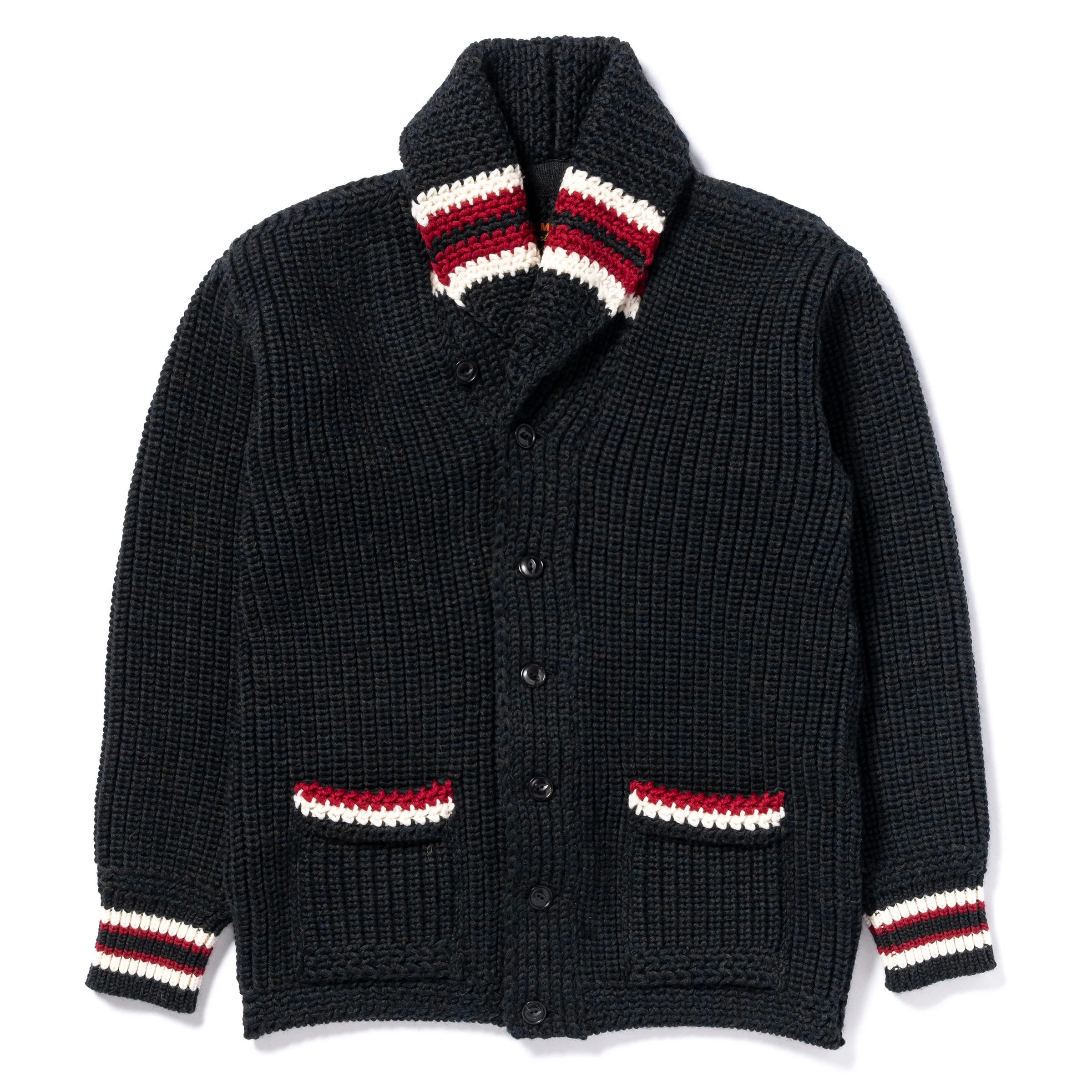 STRIPED SHAWL COLLAR CARDIGAN - Image 2