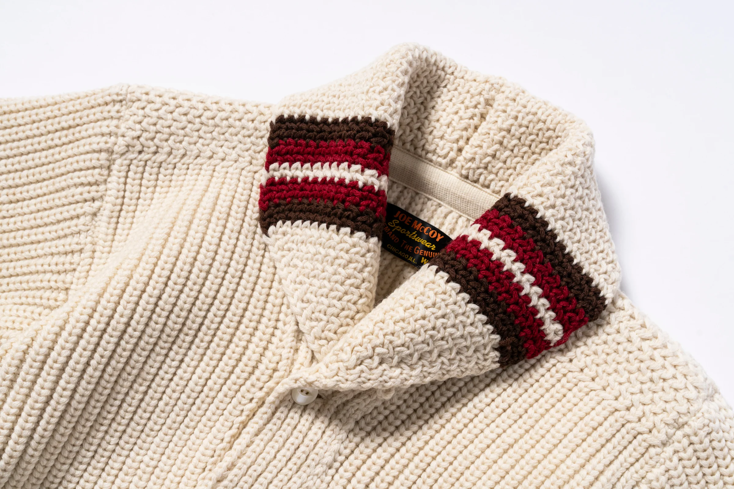 STRIPED SHAWL COLLAR CARDIGAN - Image 6