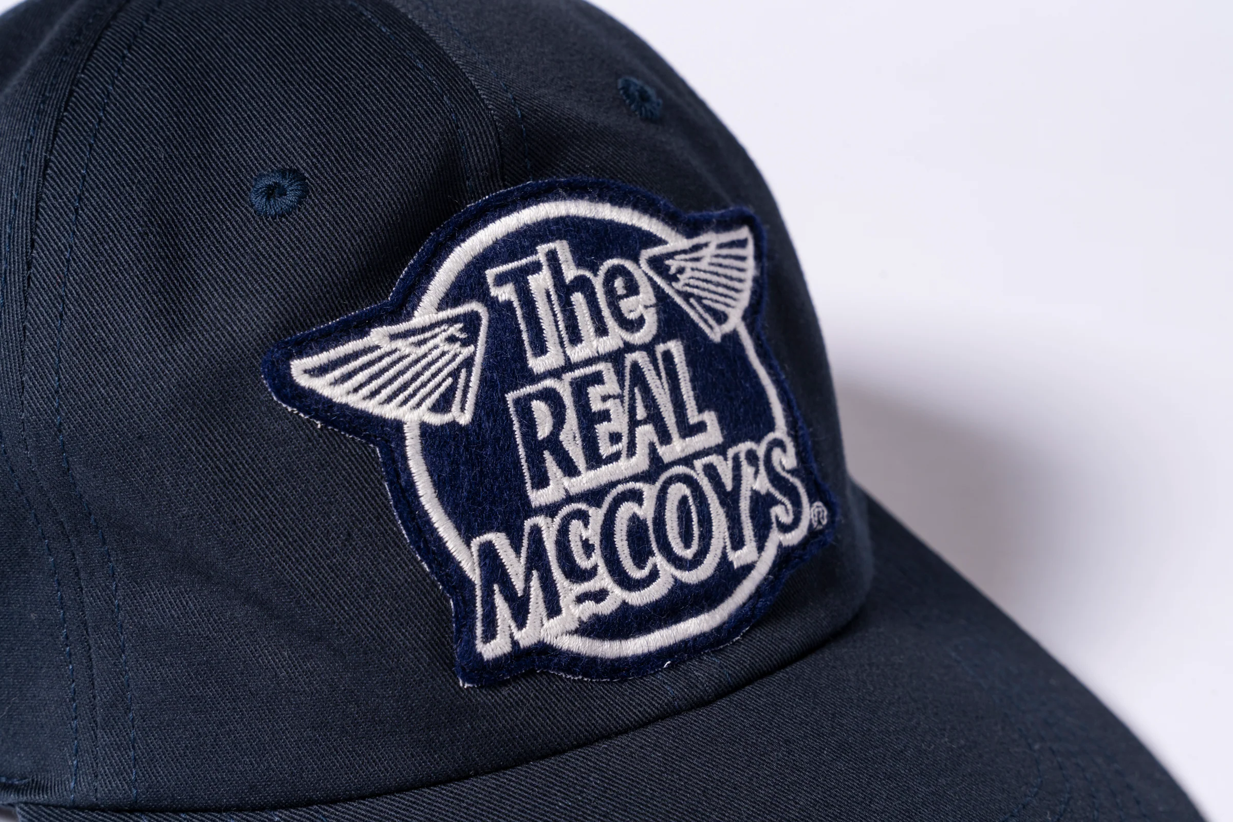THE REAL McCOY’S LOGO BASEBALL CAP ‘WHITE LOGO’ - Image 5