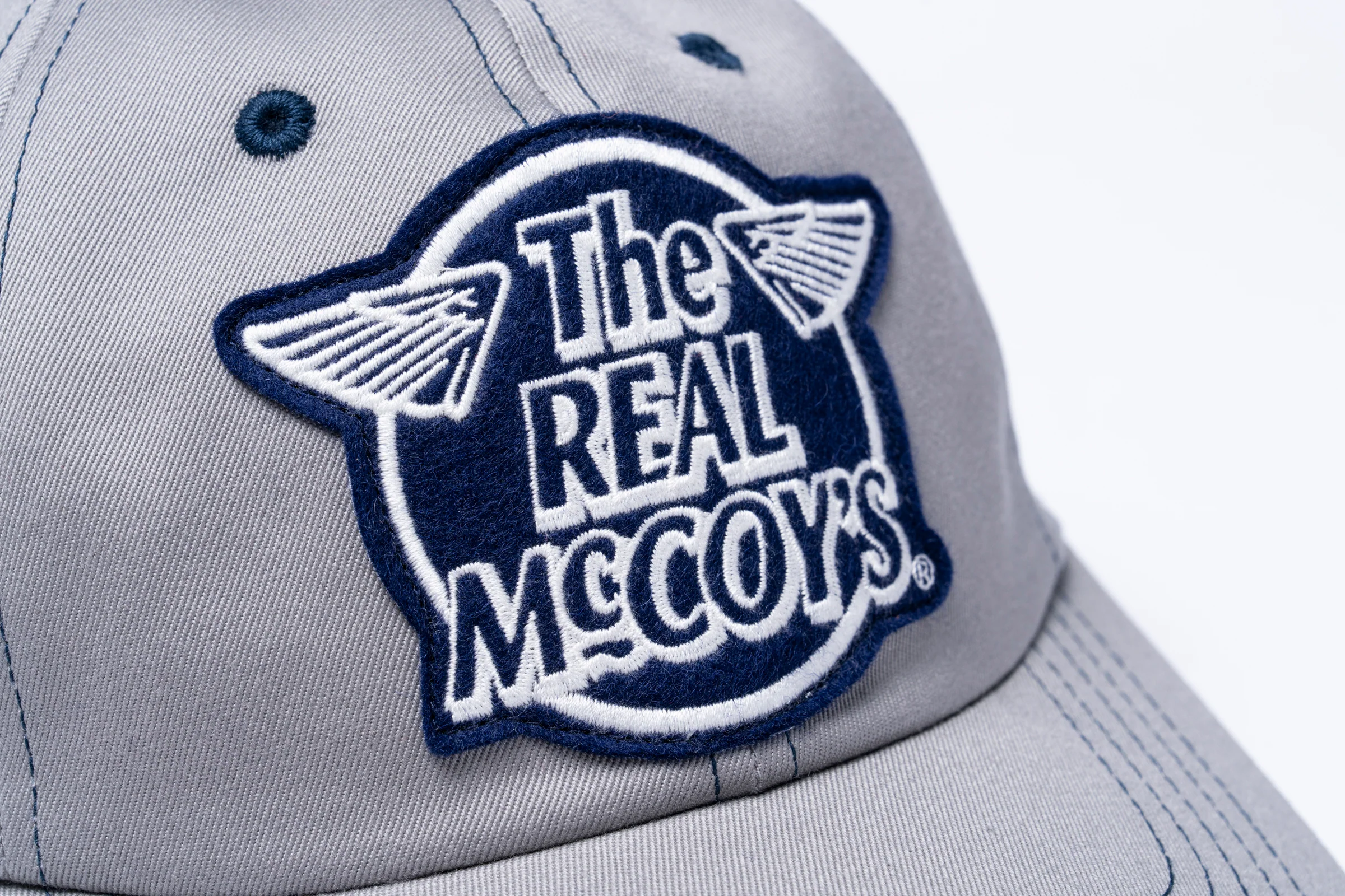 THE REAL McCOY’S LOGO BASEBALL CAP ‘WHITE LOGO’ - Image 4