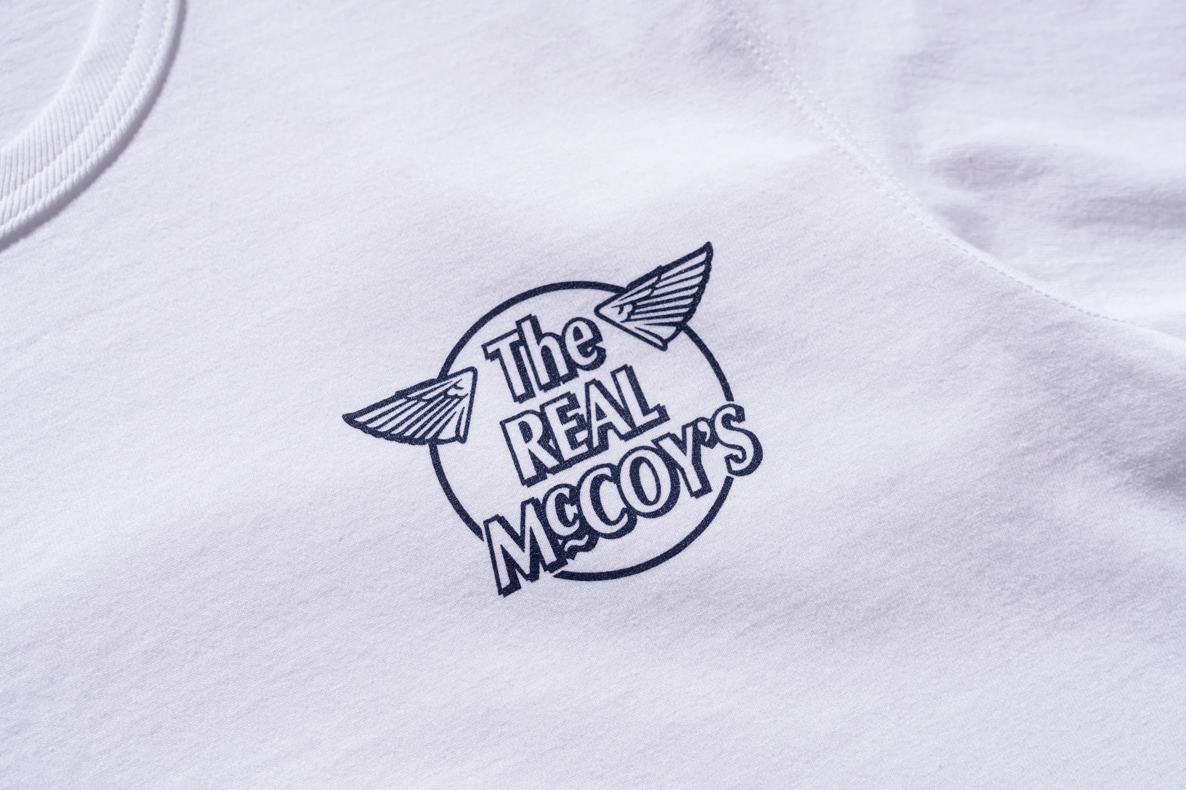 THE REAL McCOY'S LOGO TEE L/S ‘WHITE LOGO’ - Image 4