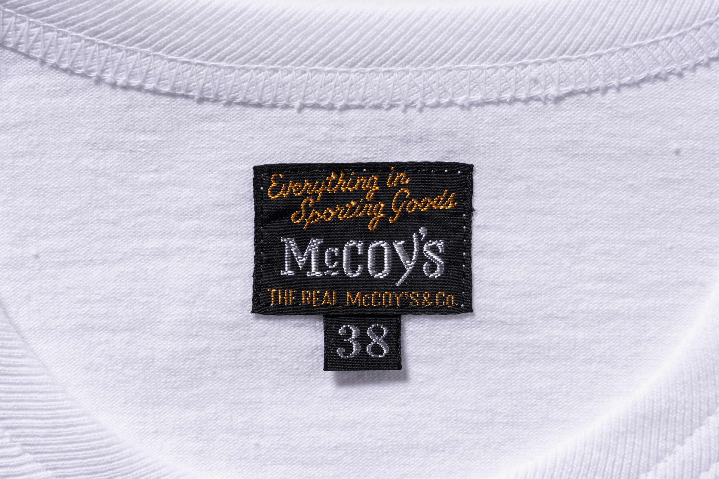 THE REAL McCOY'S LOGO TEE L/S ‘WHITE LOGO’ - Image 5