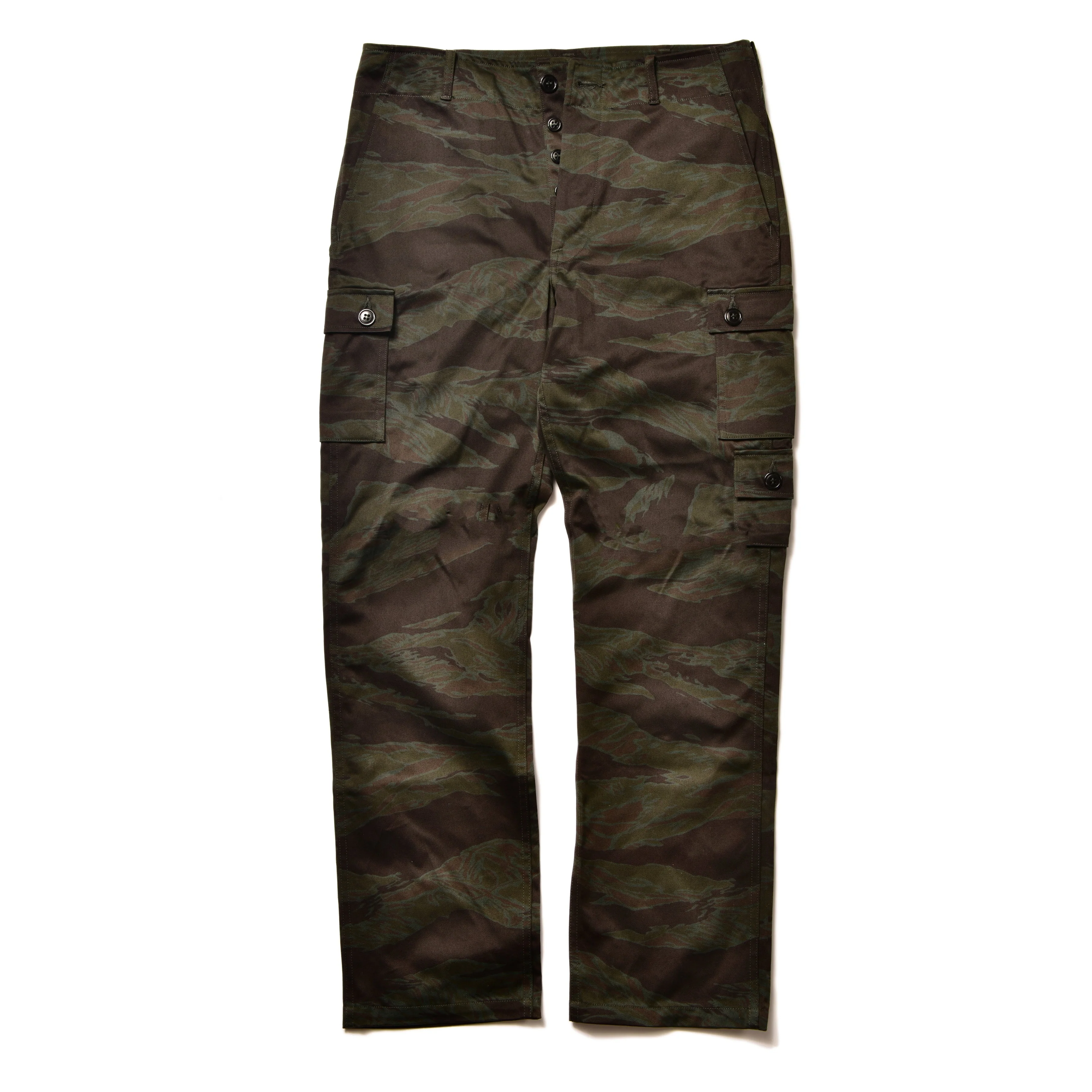 TIGER CAMOUFLAGE TROUSERS / BLACK OVER-DYE - Image 2