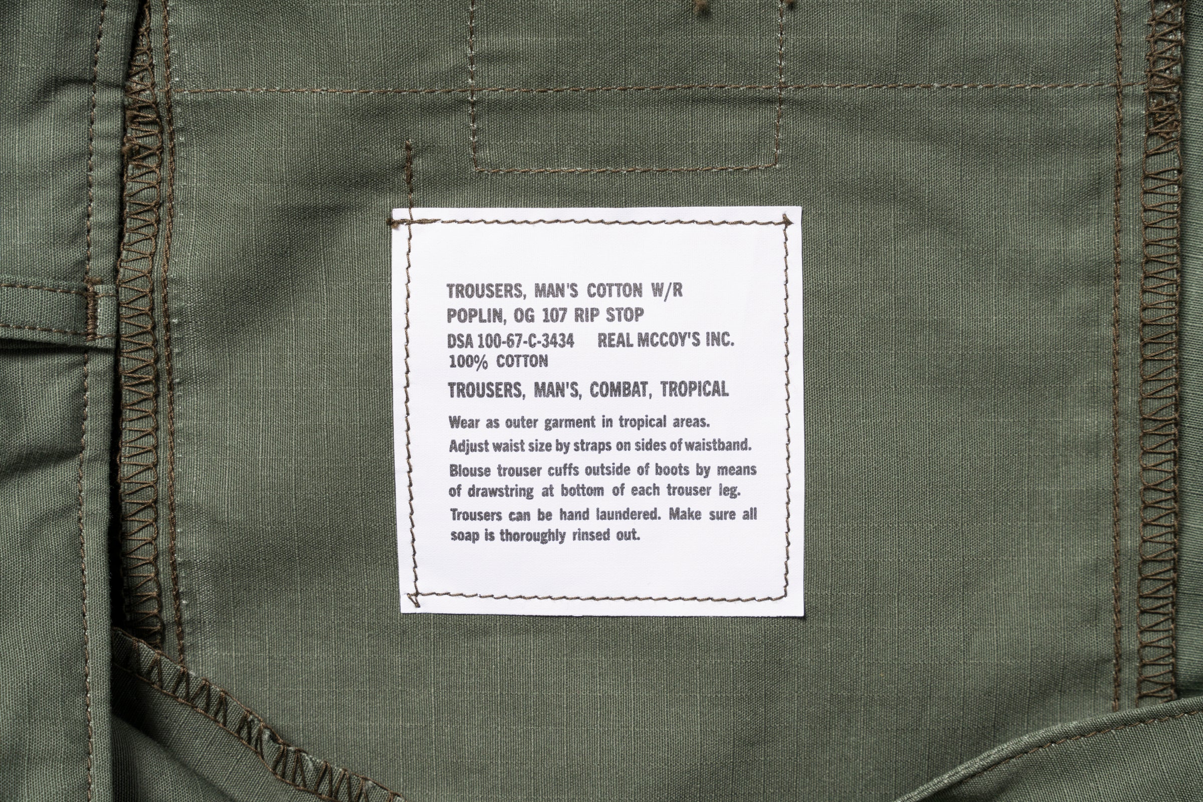 TROUSERS, MAN’S, COTTON RIP-STOP POPLIN - Image 4