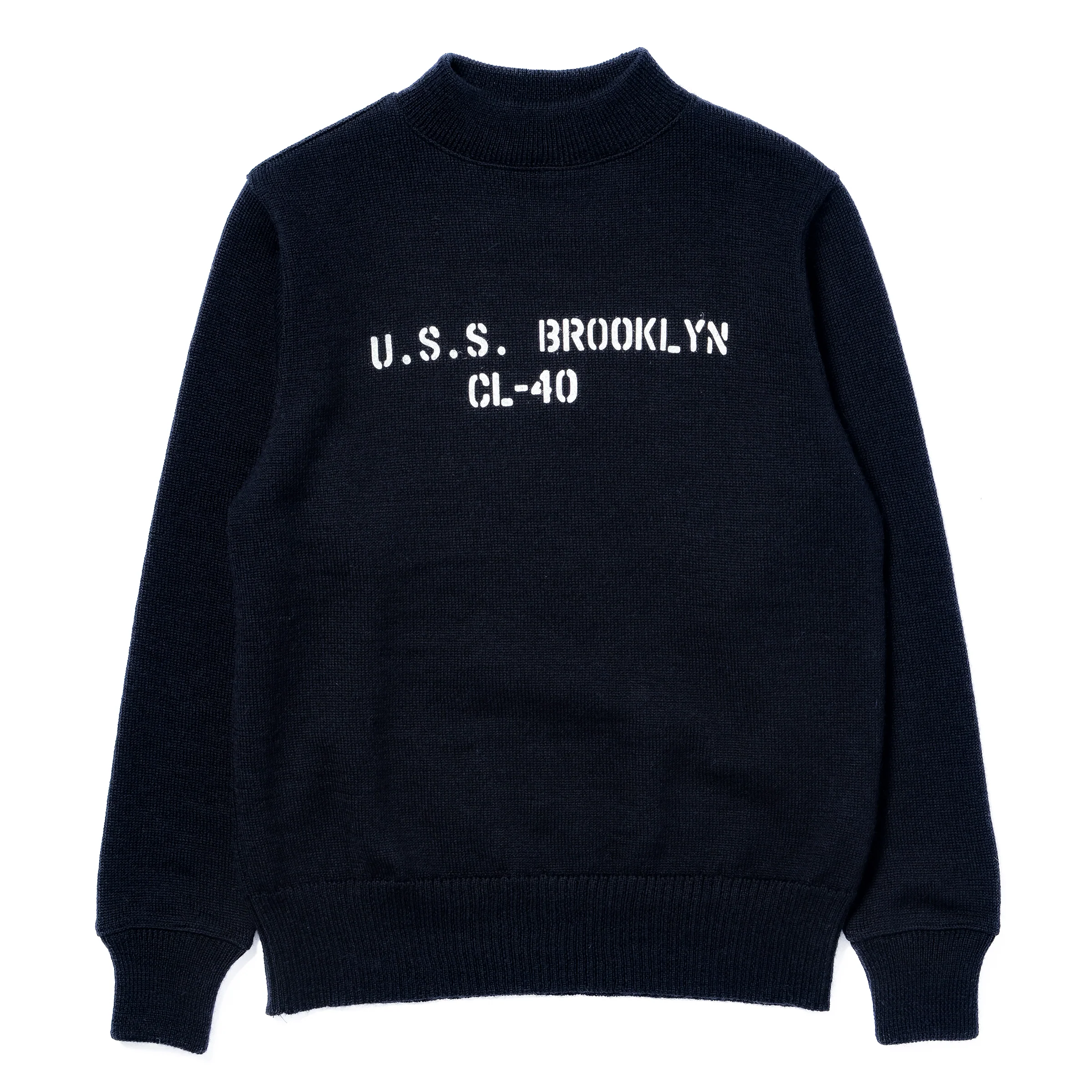 U.S.N. BLUE WOOL JERSEY / U.S.S. BROOKLYN - Image 2