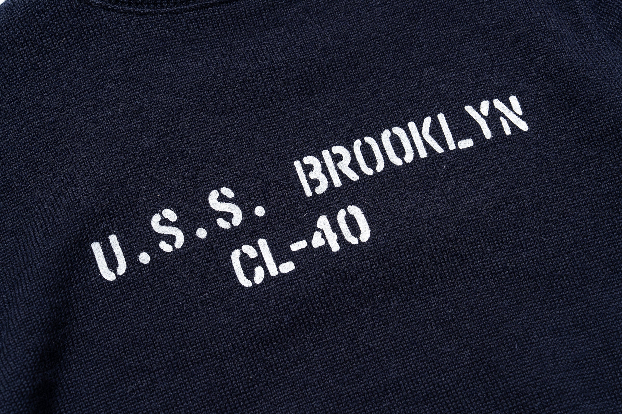 U.S.N. BLUE WOOL JERSEY / U.S.S. BROOKLYN - Image 6
