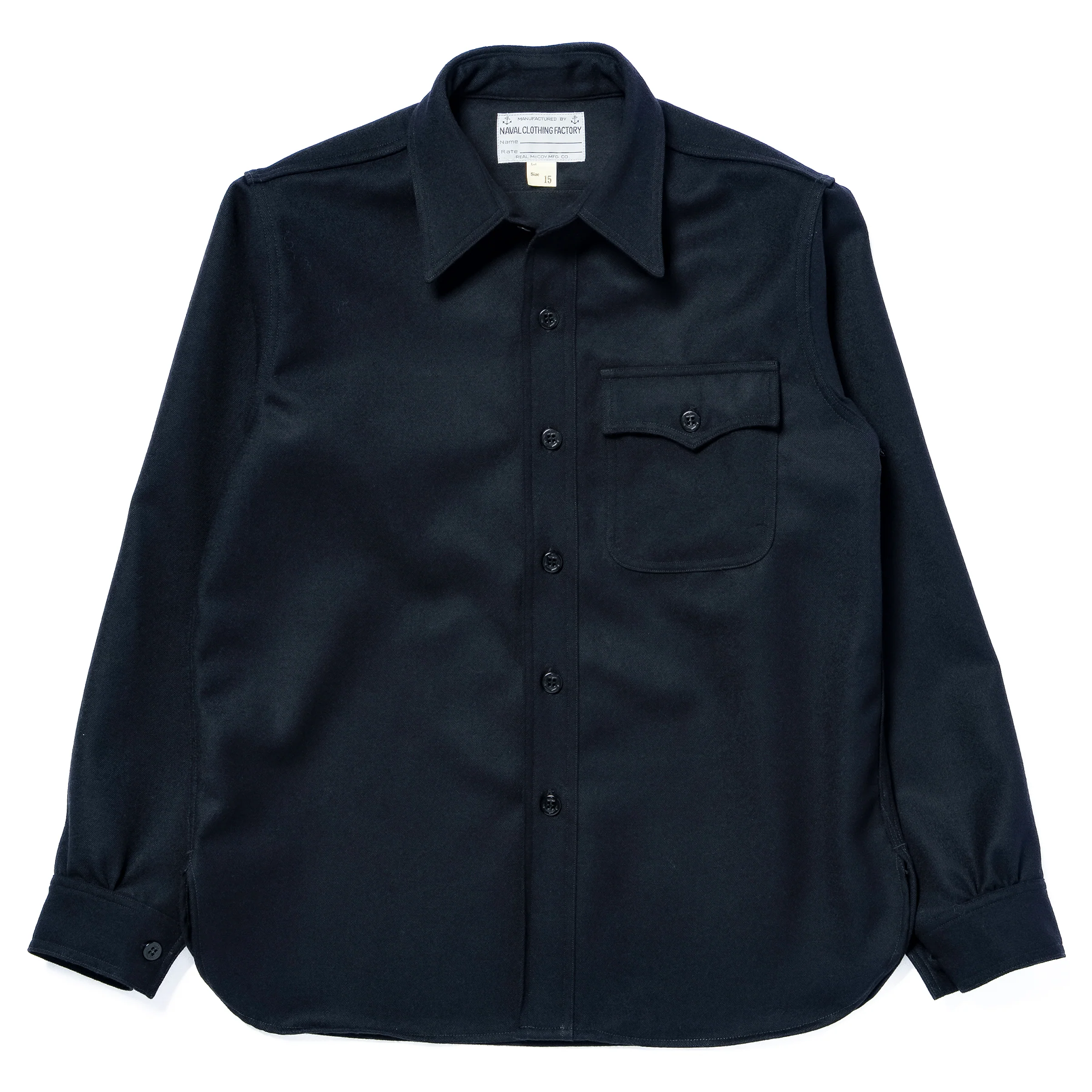 U.S.N. WOOL BLUE FLANNEL SHIRT - Image 2