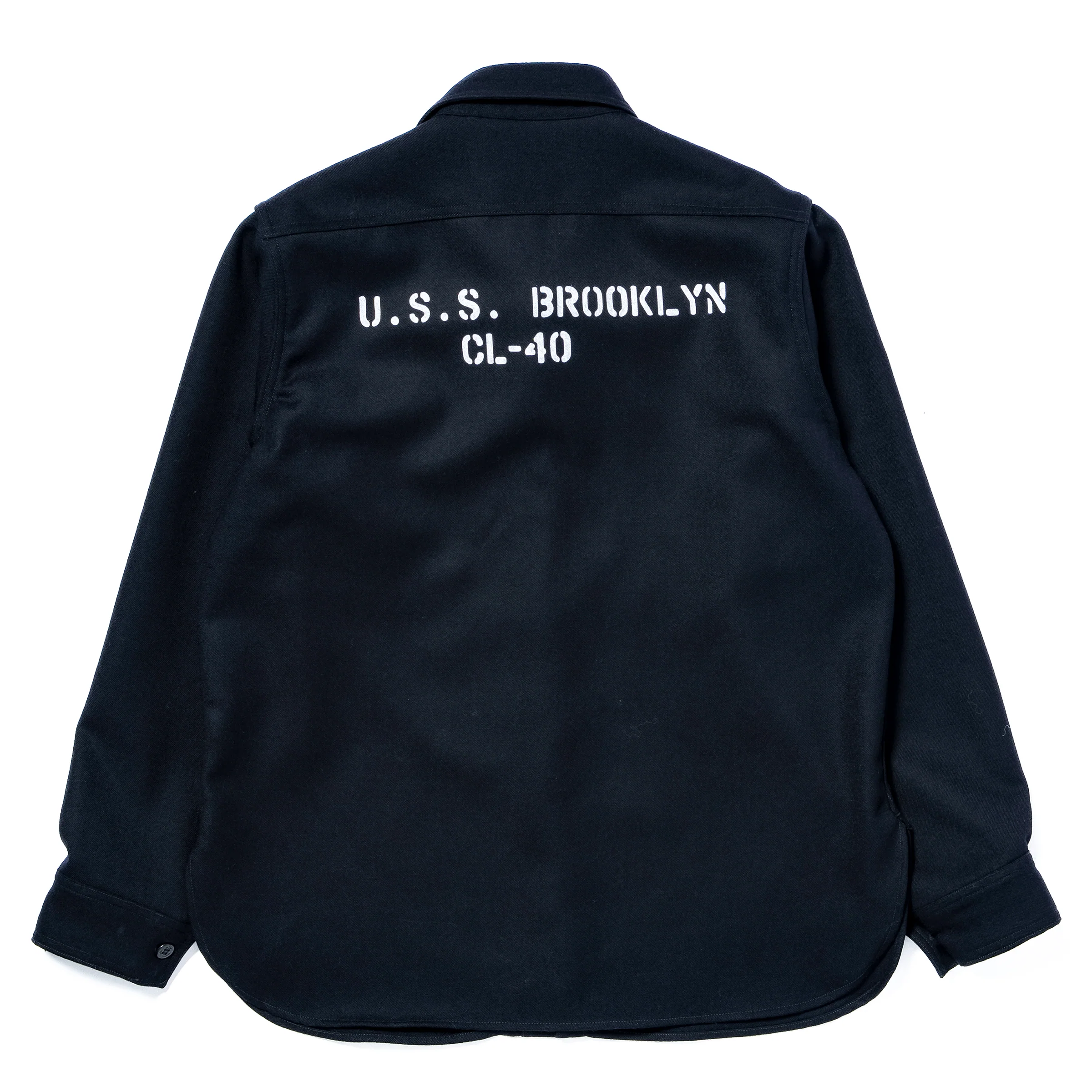 U.S.N. WOOL BLUE FLANNEL SHIRT / U.S.S. BROOKLYN - Image 3