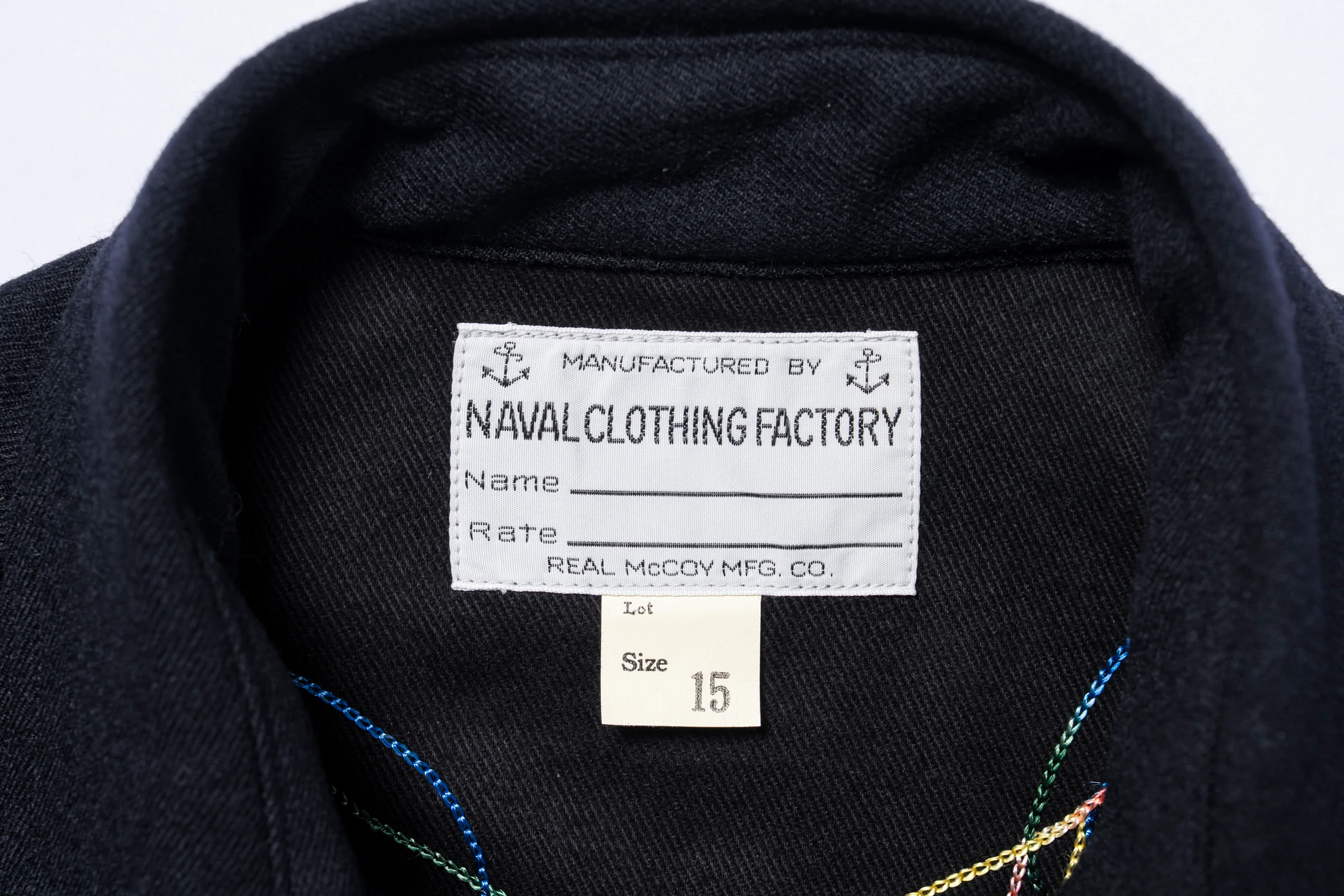 U.S.N. WOOL BLUE FLANNEL SHIRT / U.S.S. BROOKLYN - Image 4