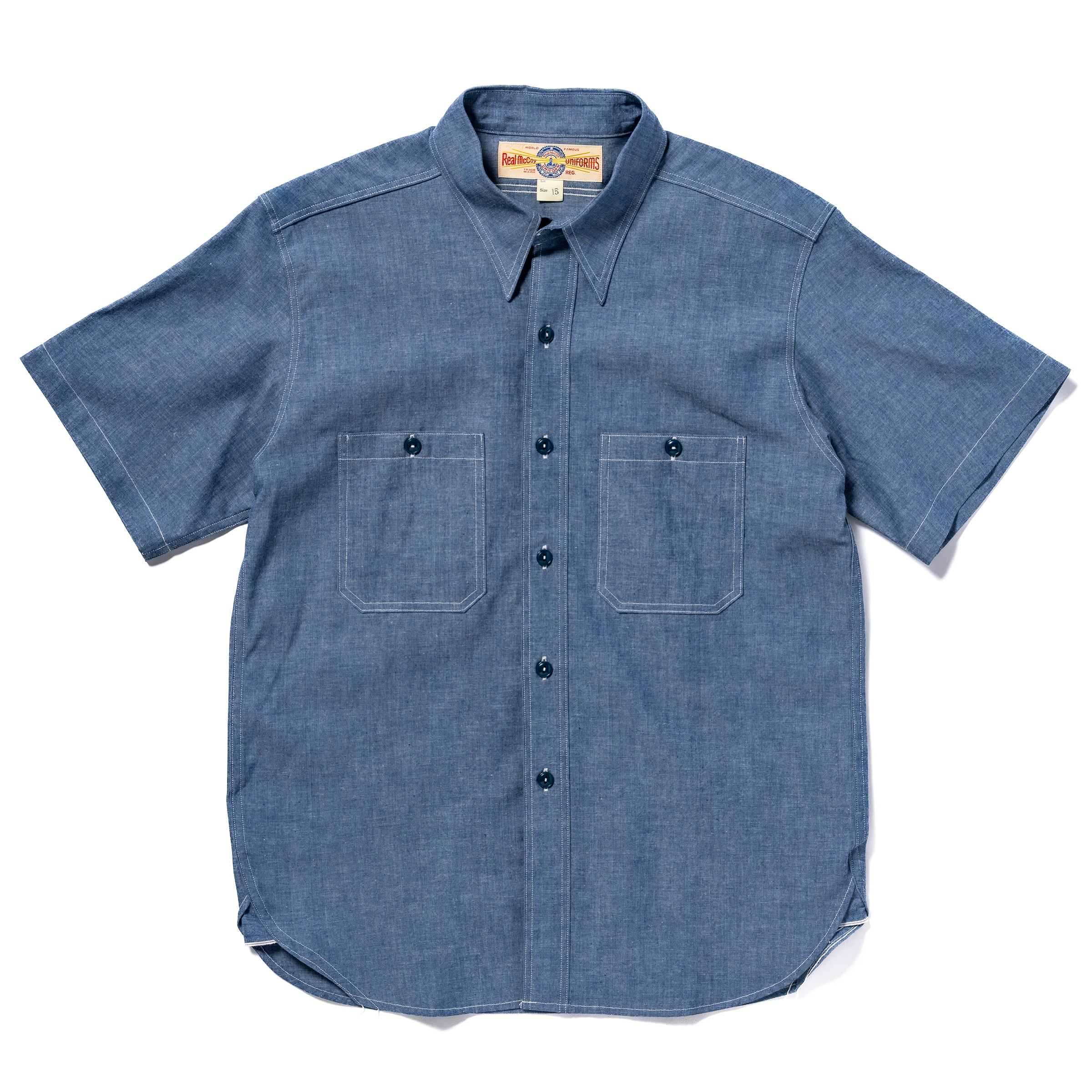 U.S. NAVY CHAMBRAY SHIRT S/S (MODIFY) - Image 2