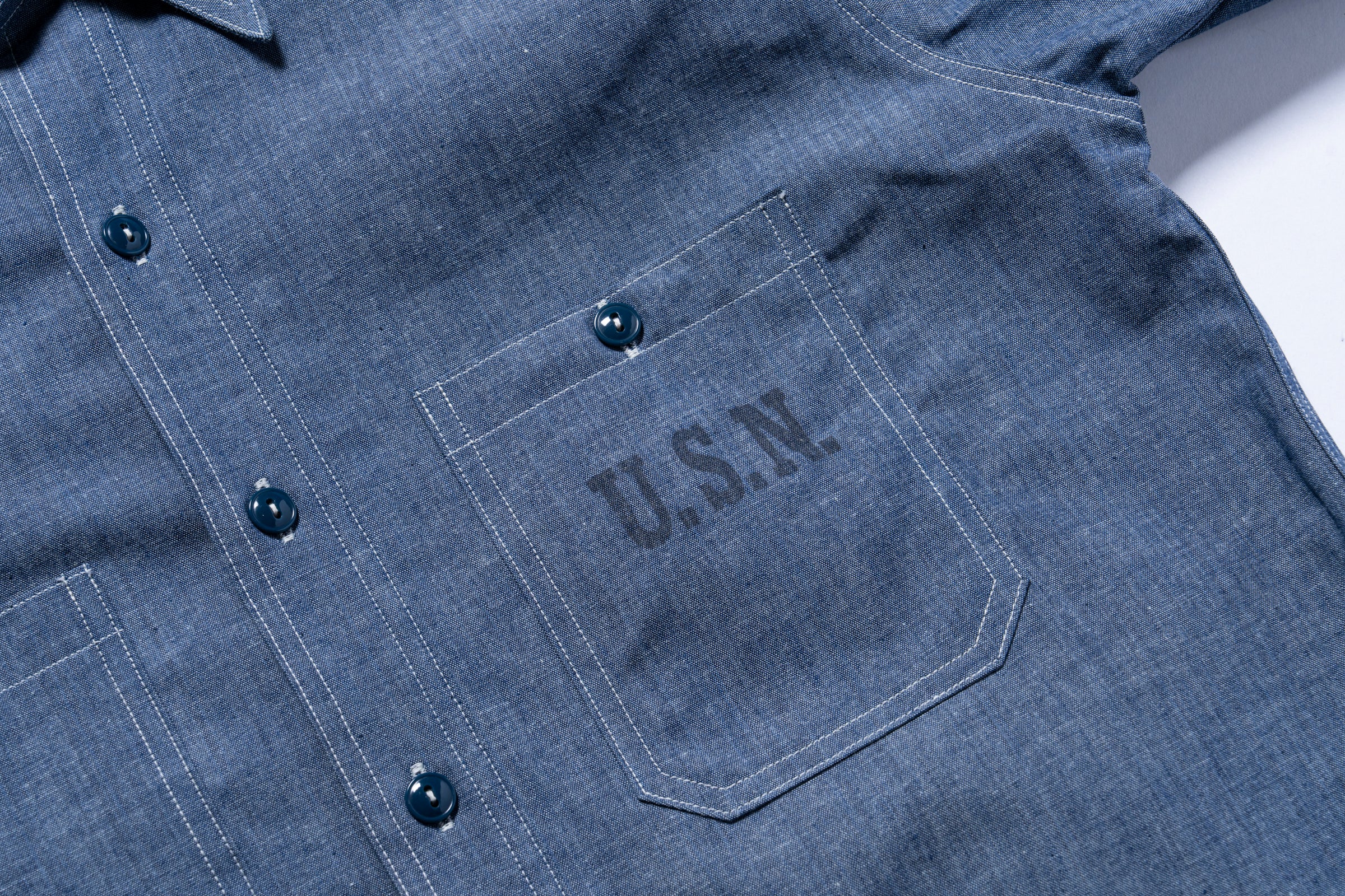 U.S. NAVY CHAMBRAY SHIRT S/S (MODIFY) / USN - Image 6
