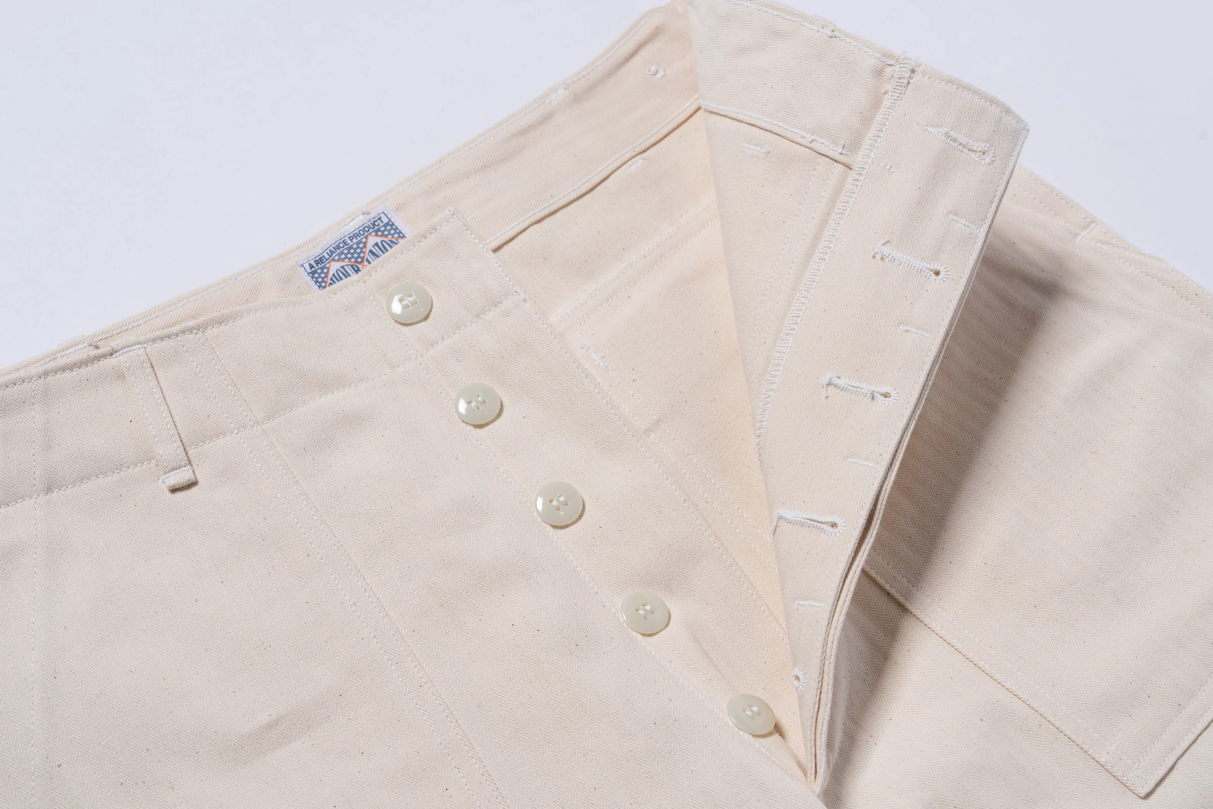 UTILITY TROUSERS / WHITE HBT - Image 4