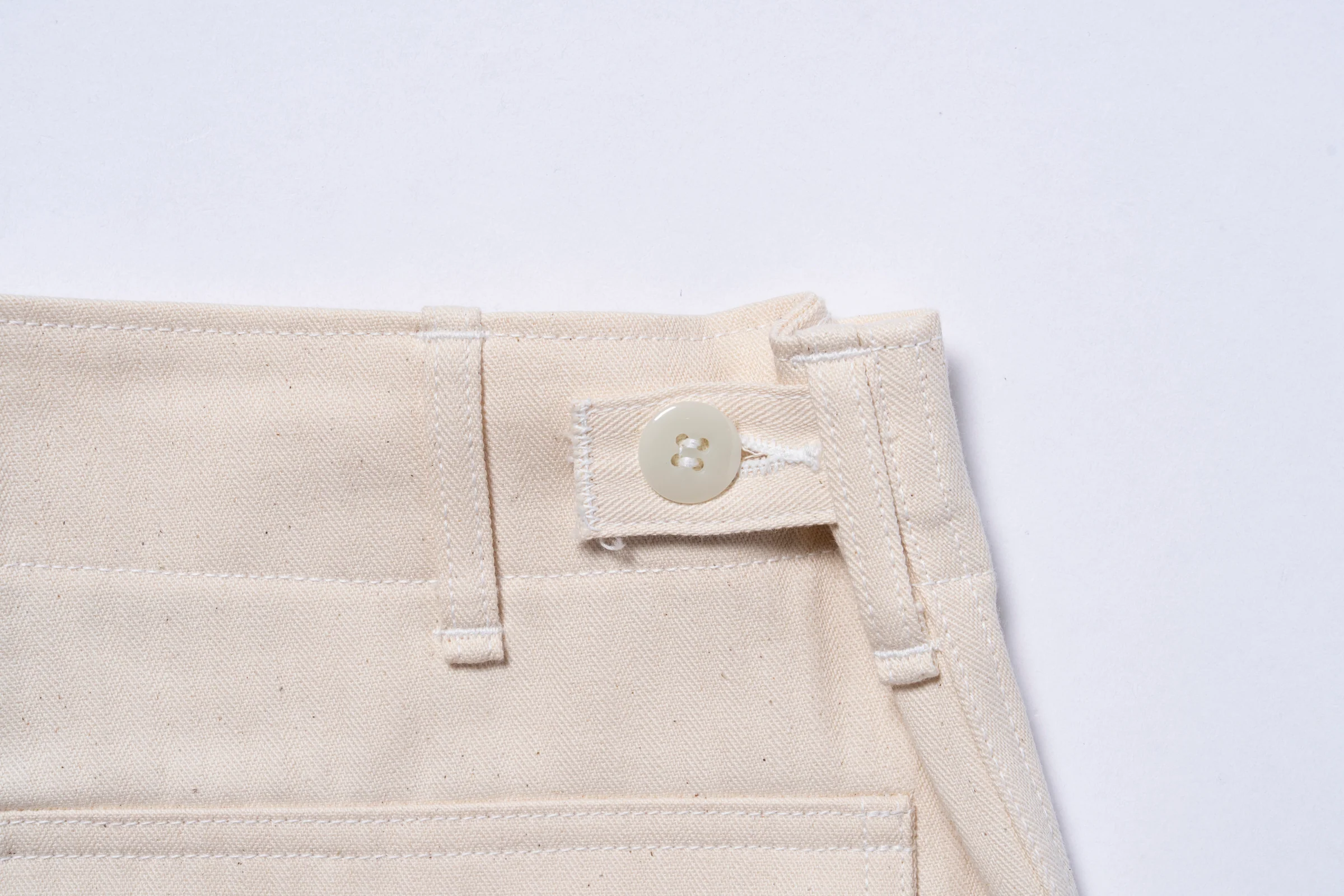 UTILITY TROUSERS / WHITE HBT - Image 6